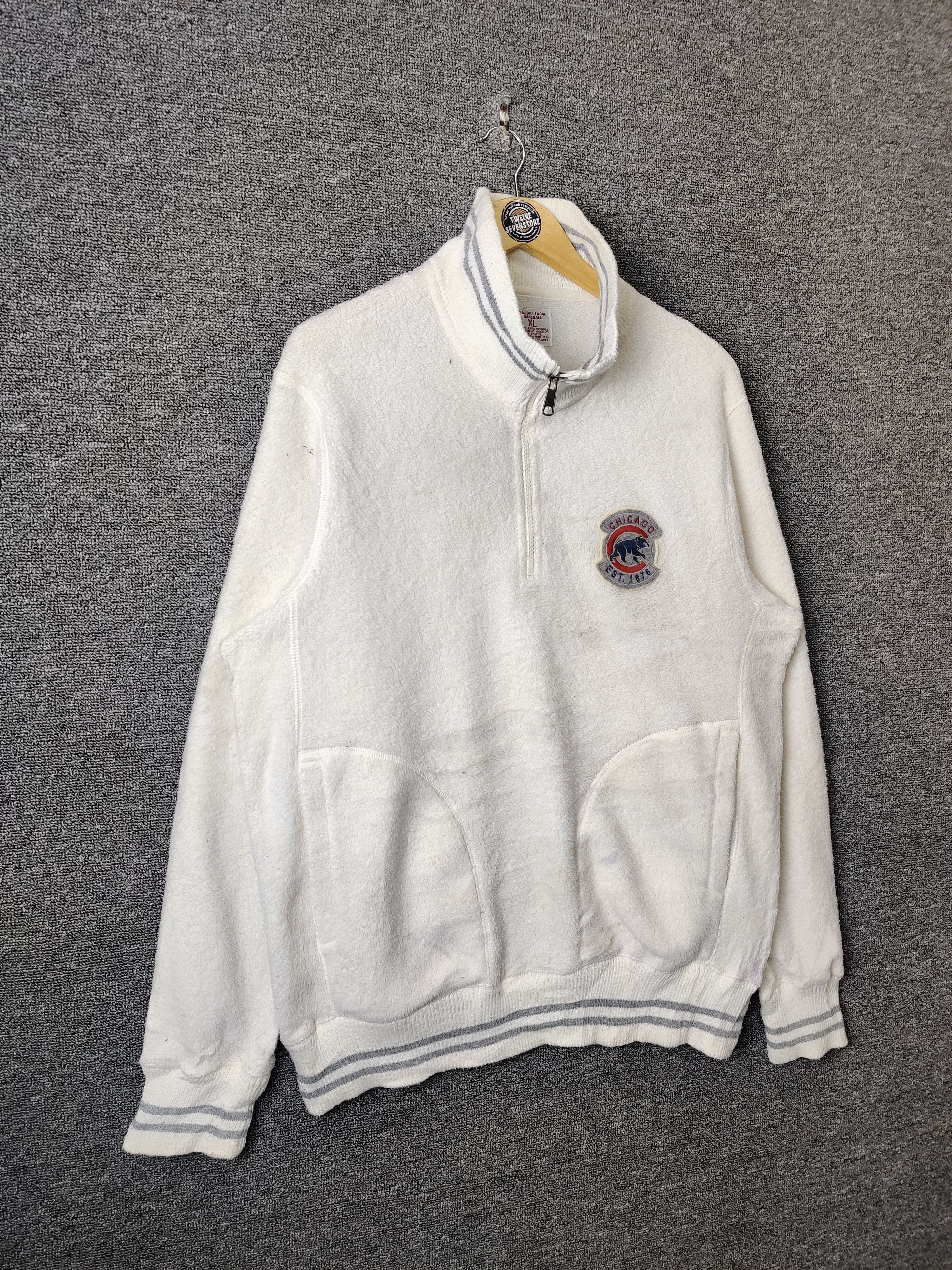 MLB Vintage Chicago Cubs x Uniqlo Fleece Half Zipper Jacket Size US XL / EU 56 / 4 - 6 Thumbnail