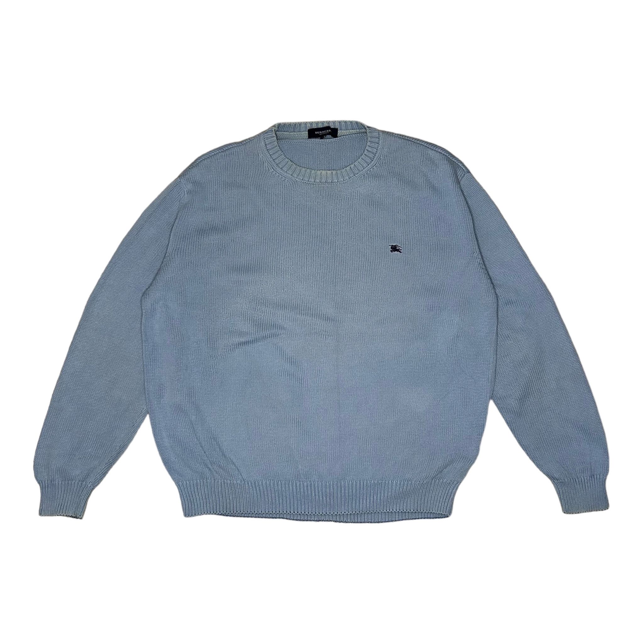 Burberry dust blue sweater knitwear jumper casual vintage