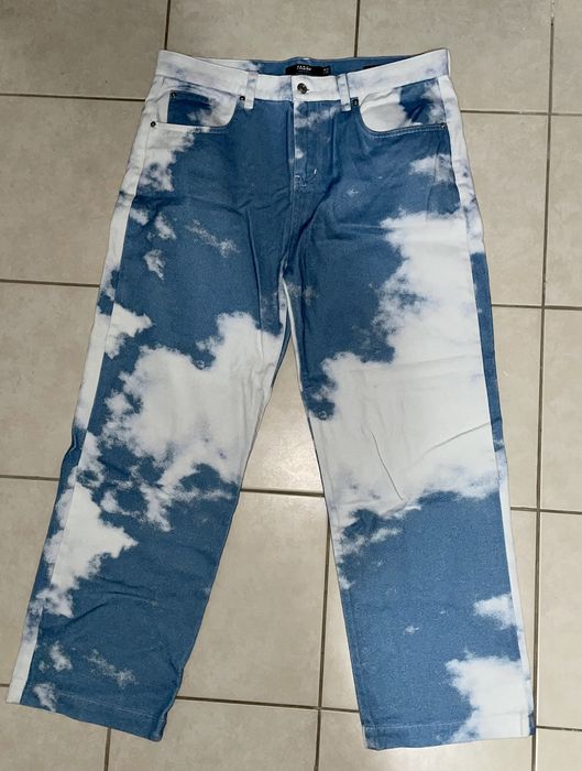 Jaded London Jaded Cloud Print Skate Jeans in Blue for Men