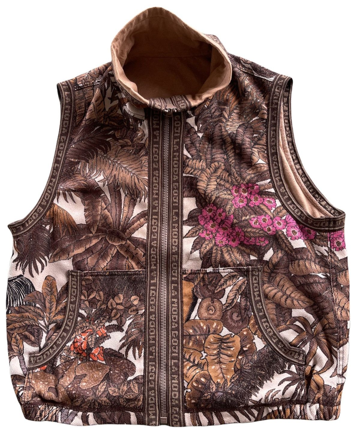 Japanese Brand GOJI LA MUDA VEST JAPAN FULL PRINT Size 38S - 1 Thumbnail