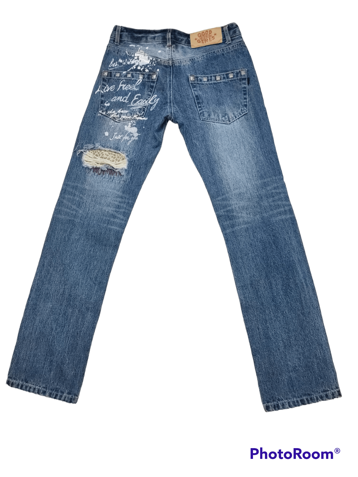 Japanese Brand PLT Distressed Patchwork Jeans Size US 28 / EU 44 - 2 Thumbnail