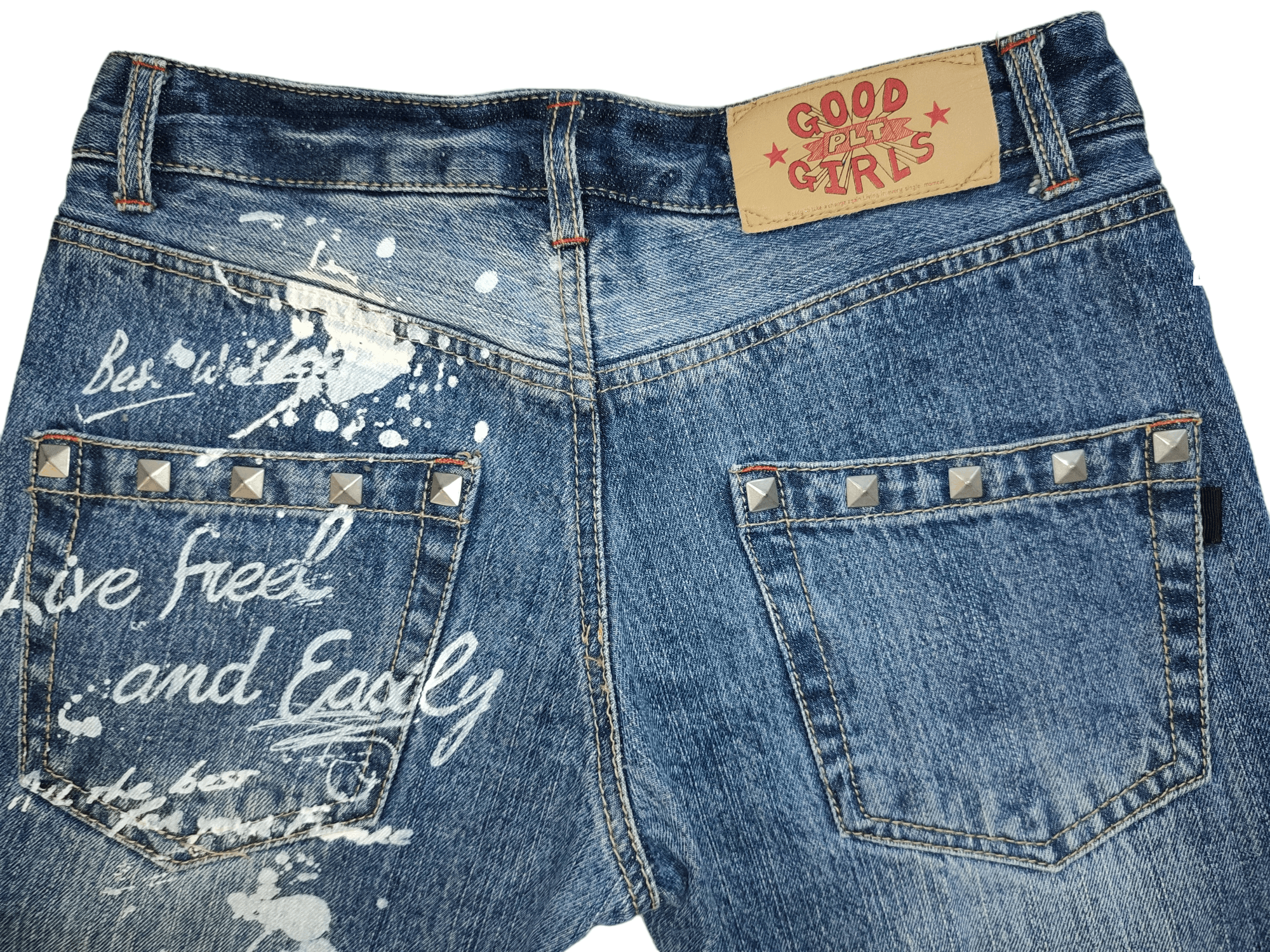 Japanese Brand PLT Distressed Patchwork Jeans Size US 28 / EU 44 - 6 Thumbnail