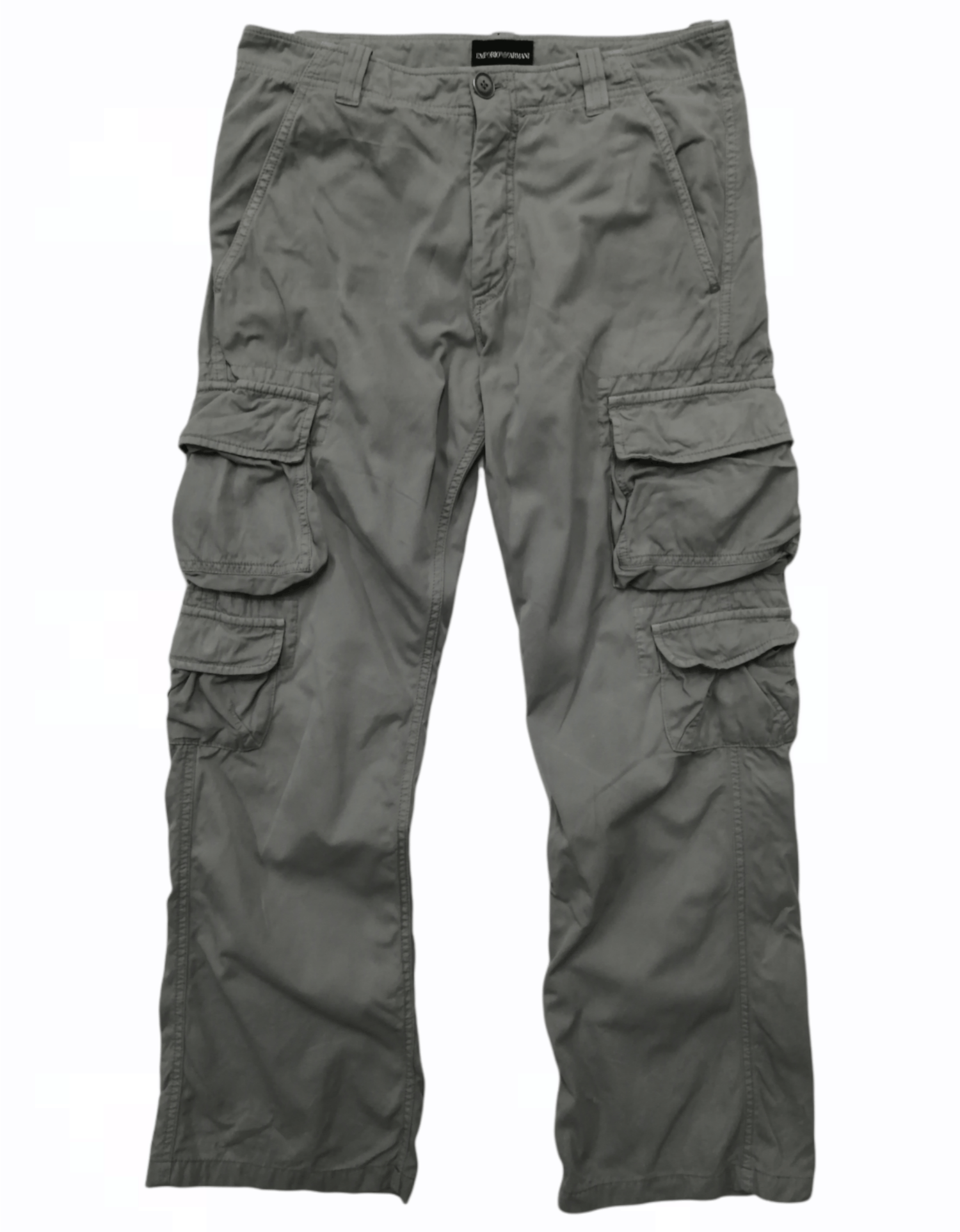 image of Emporio Armani Multipocket Cargo Pants in Grey, Men's (Size 31)