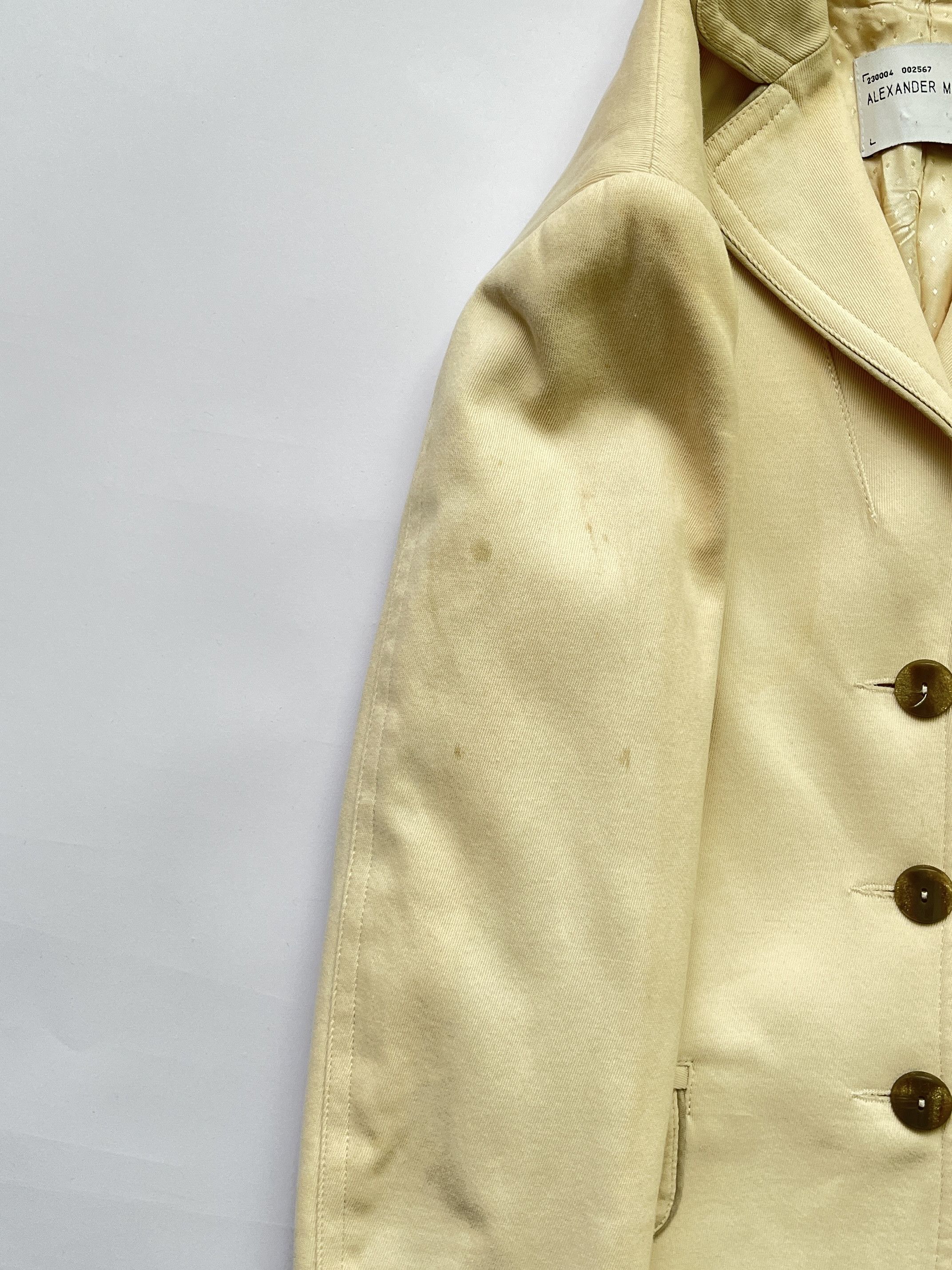 Alexander McQueen ⚡️QUICK SALE⚡️1996 Alexander McQueen Beige Jacket Blazer Size L / US 10 / IT 46 - 9 Thumbnail