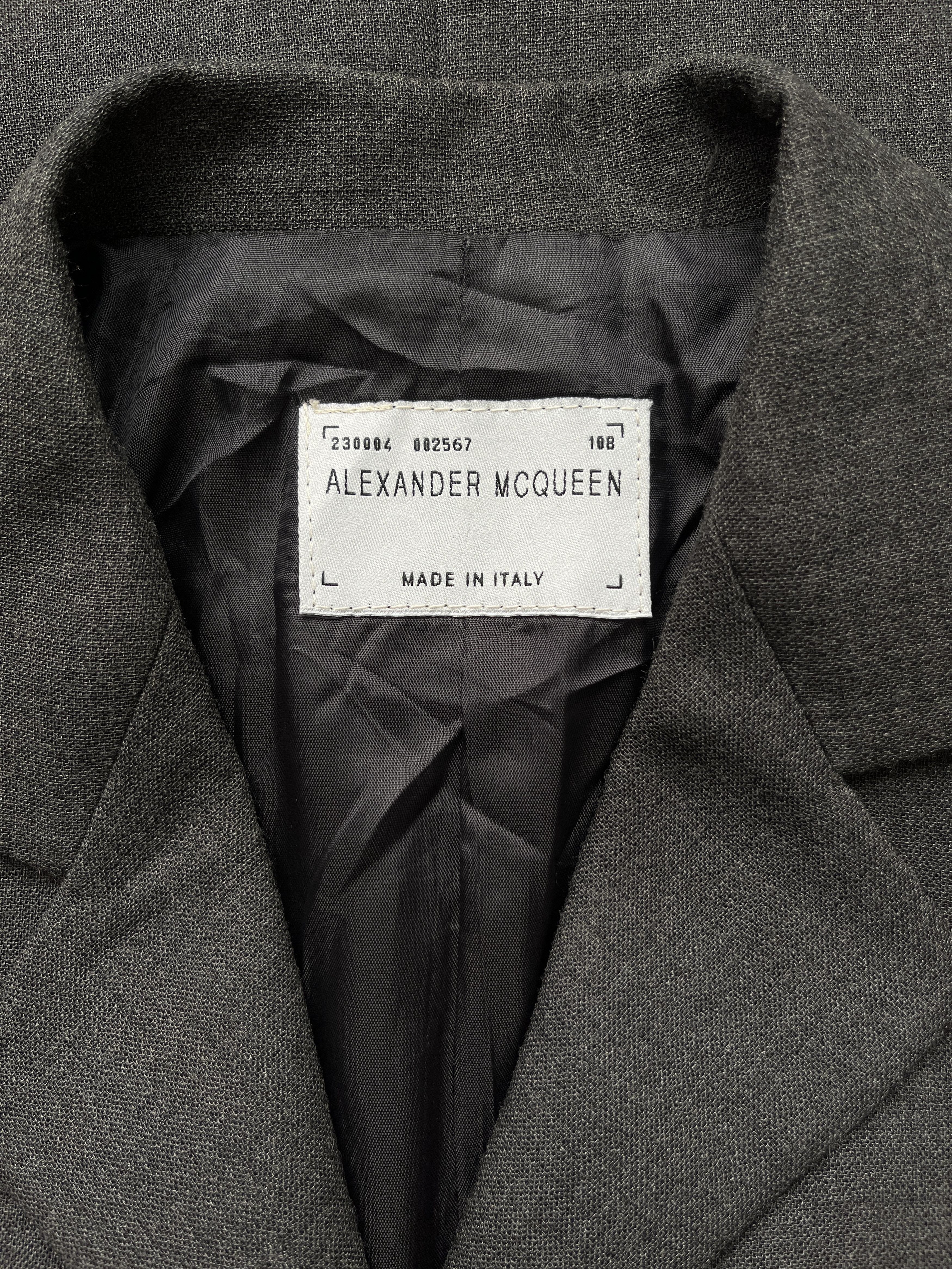Alexander McQueen ⚡️QUICK SALE⚡️1996 Alexander McQueen Dark Grey Blazer Jacket Size M / US 6-8 / IT 42-44 - 3 Thumbnail