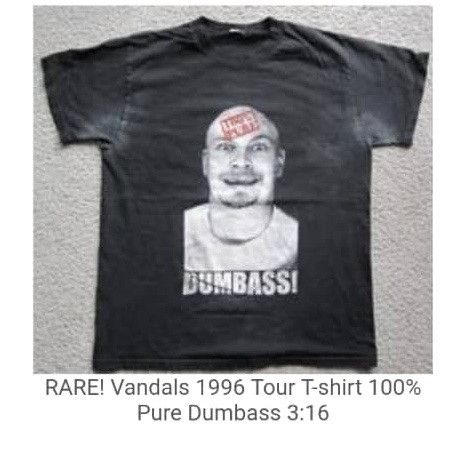 Band Tees Vintage The Vandals - Pure 100% Dumbass 3:16 Size US L / EU 52-54 / 3 - 10 Thumbnail