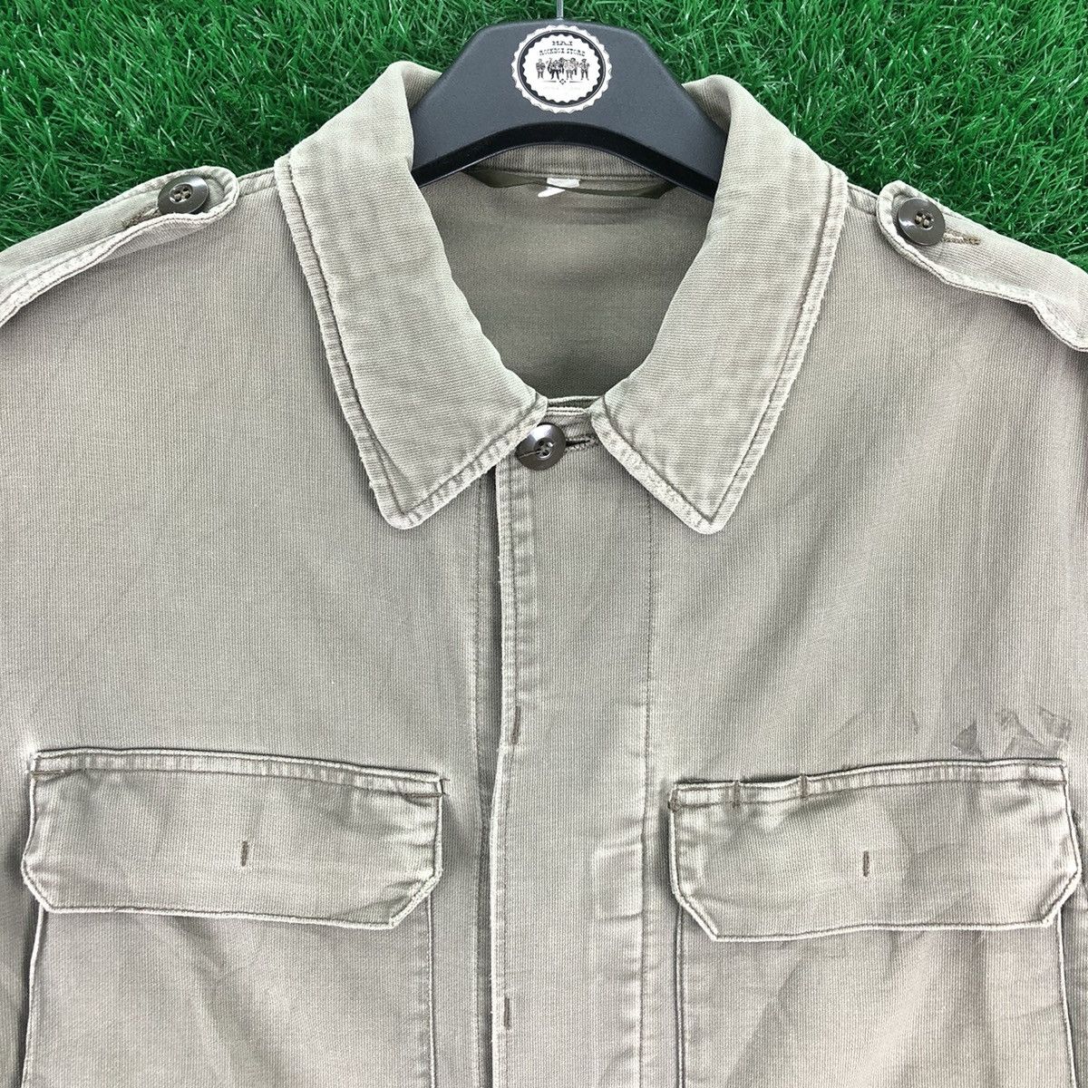 Uniform Wares Vintage 90's German Army Olive Dark Shirts Double Pocket Size US M / EU 48-50 / 2 - 7 Thumbnail
