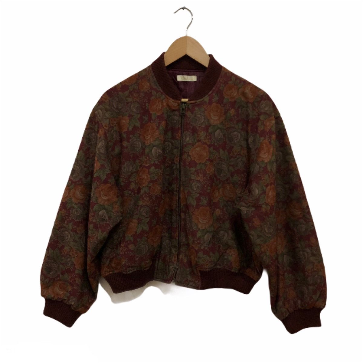 Japanese Brand Full Print Floral Cropped Bomber Jacket Size US S / EU 44-46 / 1 - 1 Thumbnail