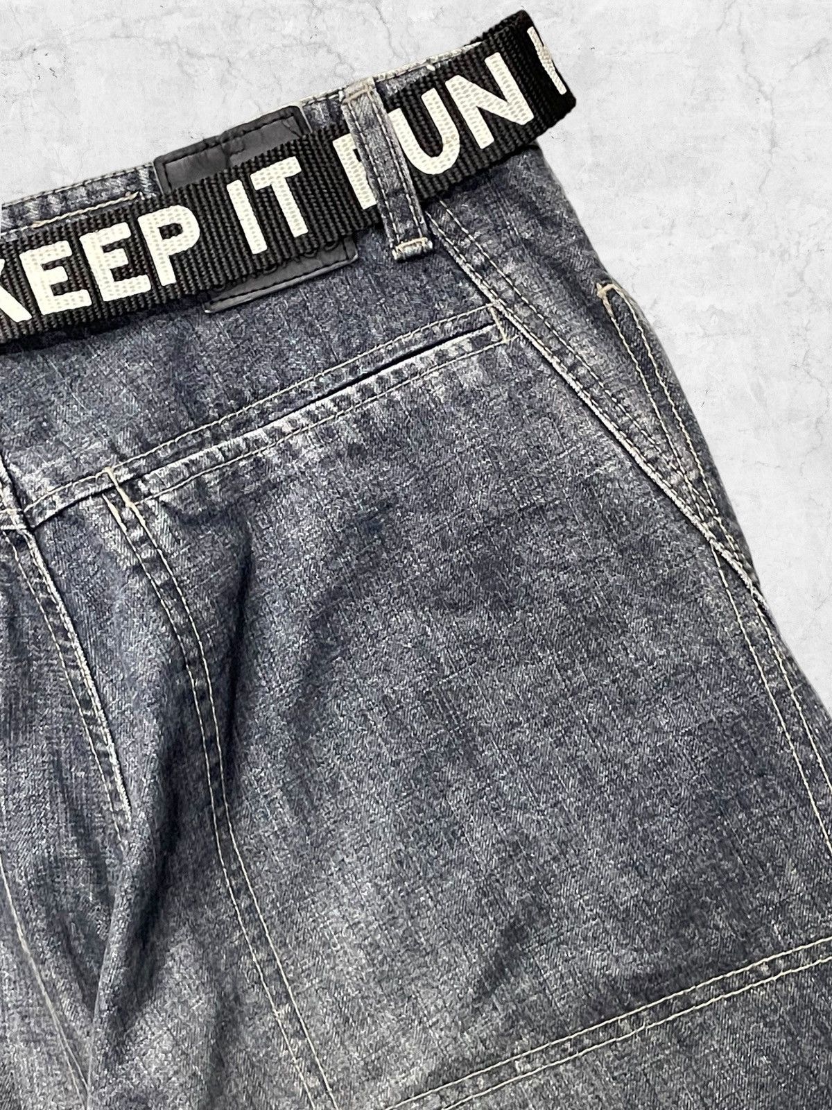 Marithe + Francois Girbaud Marithe Francois Girbaud Layer Baggy Denim Pants With Belt Size US 30 / EU 46 - 11 Thumbnail