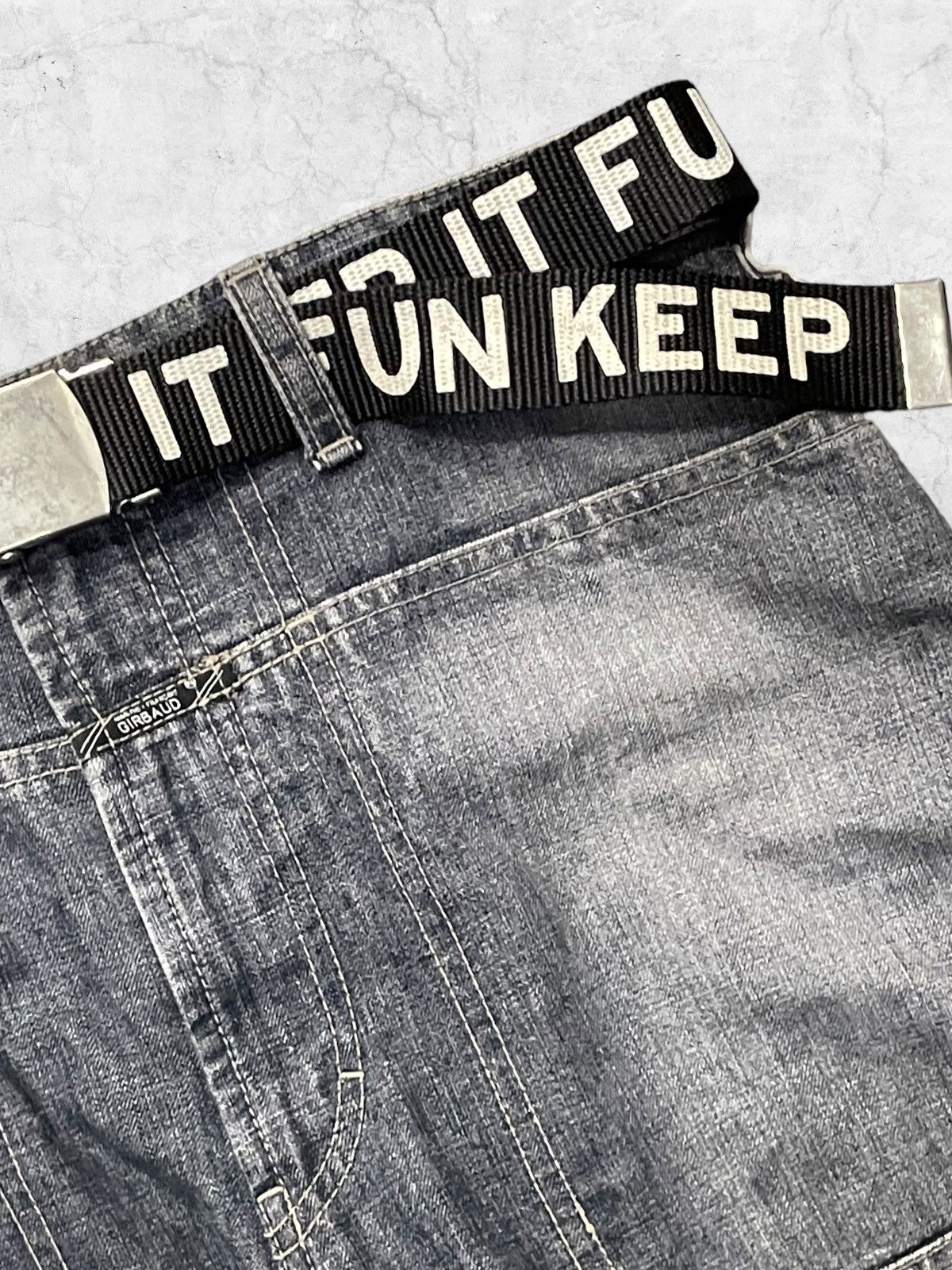 Marithe + Francois Girbaud Marithe Francois Girbaud Layer Baggy Denim Pants With Belt Size US 30 / EU 46 - 7 Thumbnail