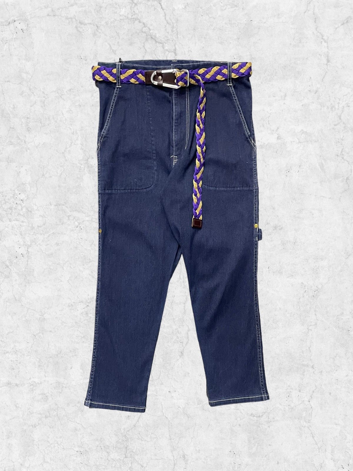 Issey Miyake Mercibeaucoup Carpenter Baggy Jeans Braid Belt