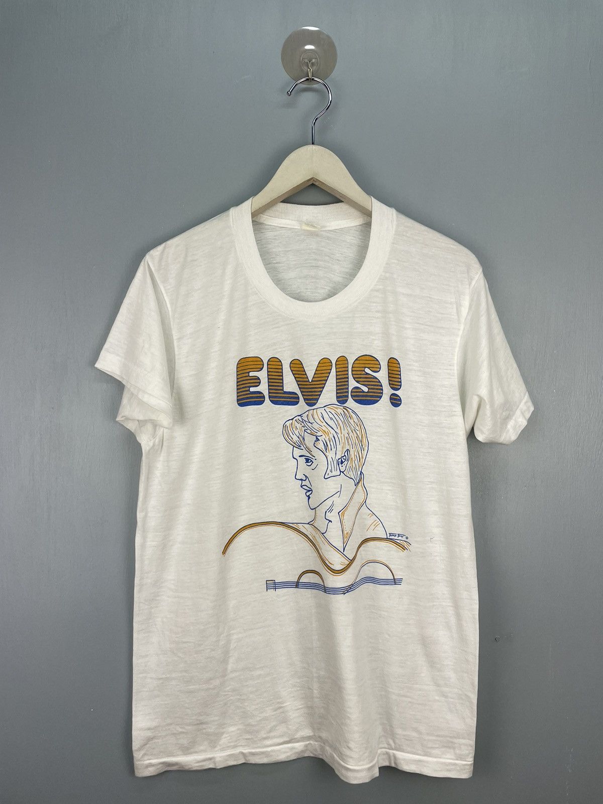 Band Tees Vintage 70s Elvis Presley t shirt Size US L / EU 52-54 / 3 - 1 Thumbnail
