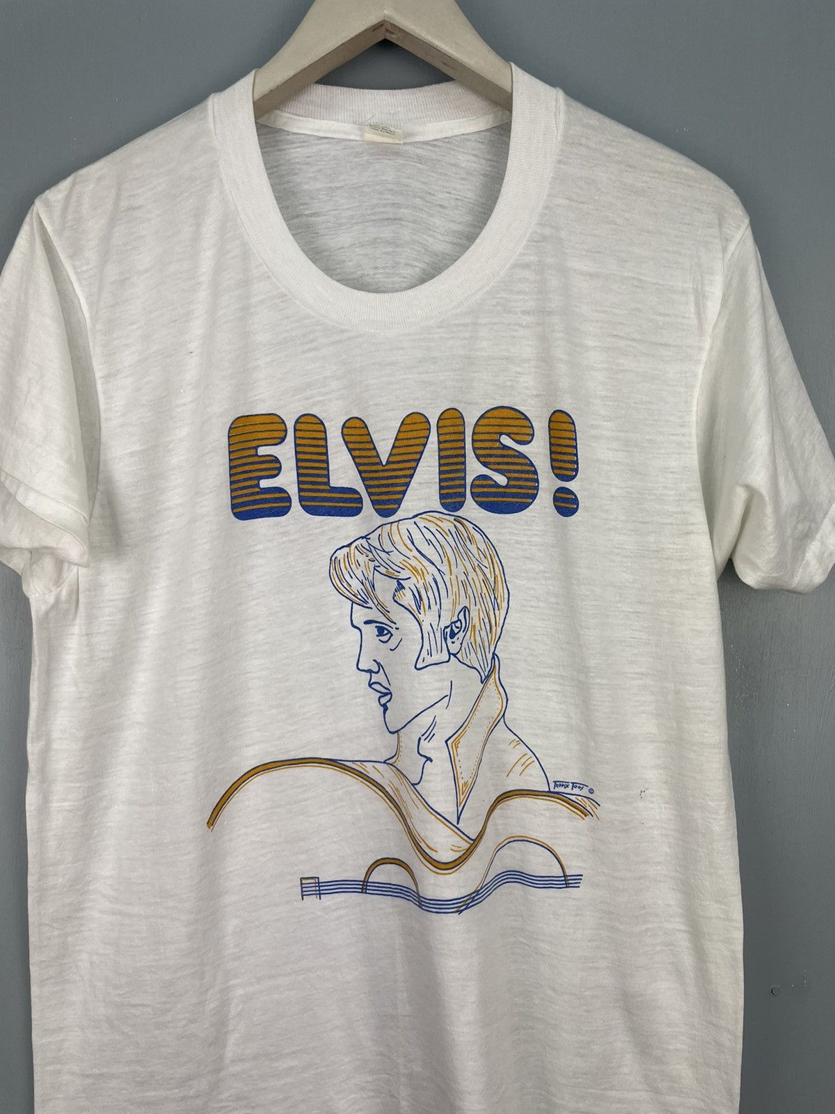 Band Tees Vintage 70s Elvis Presley t shirt Size US L / EU 52-54 / 3 - 3 Thumbnail