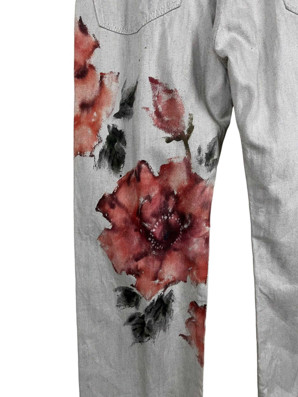If Six Was Nine Blue way jeans custom flower painting Size US 32 / EU 48 - 6 Thumbnail
