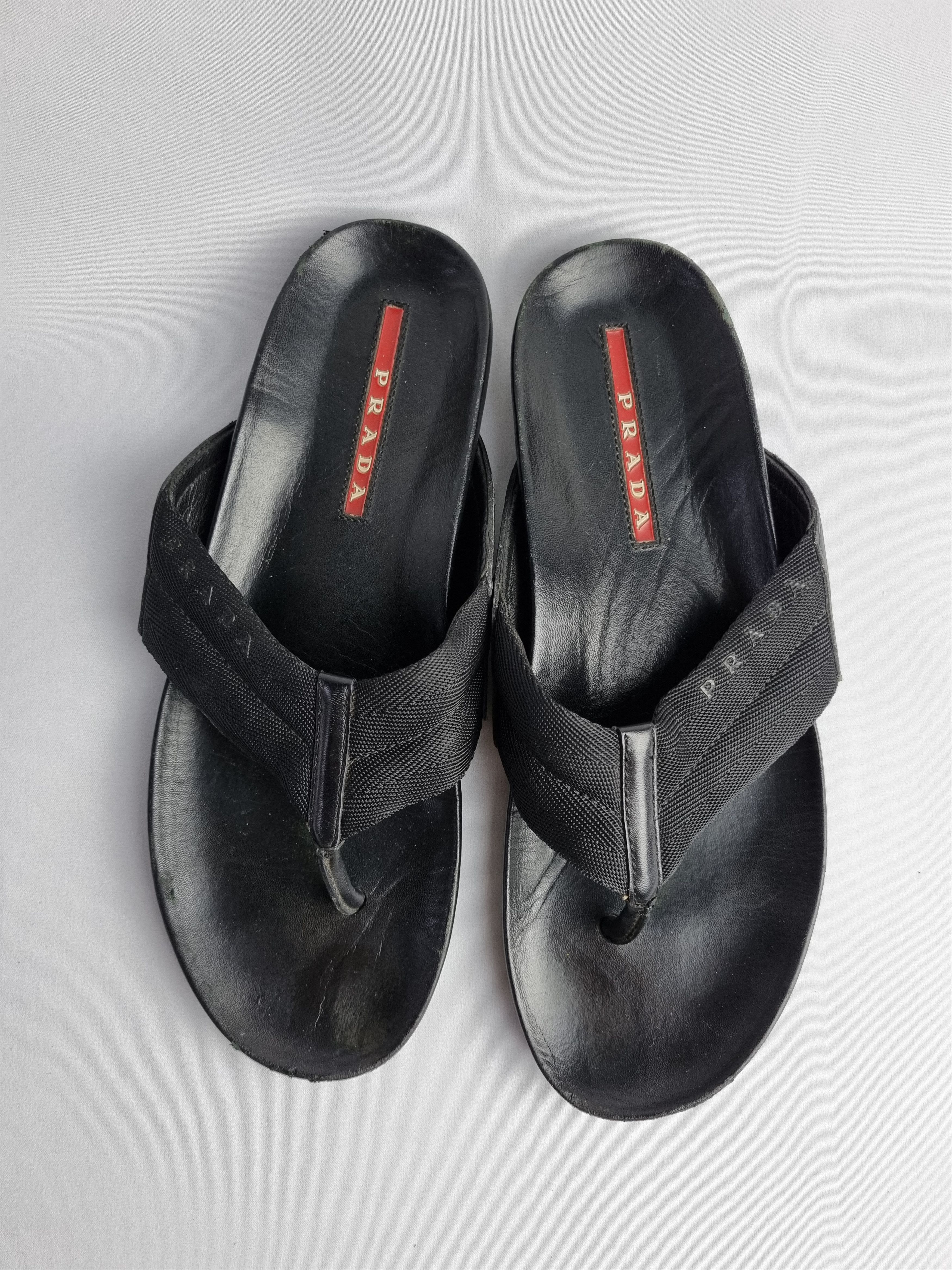 Leather × Prada Prada Leather Sandals Size US 7 / EU 40 - 1 Thumbnail