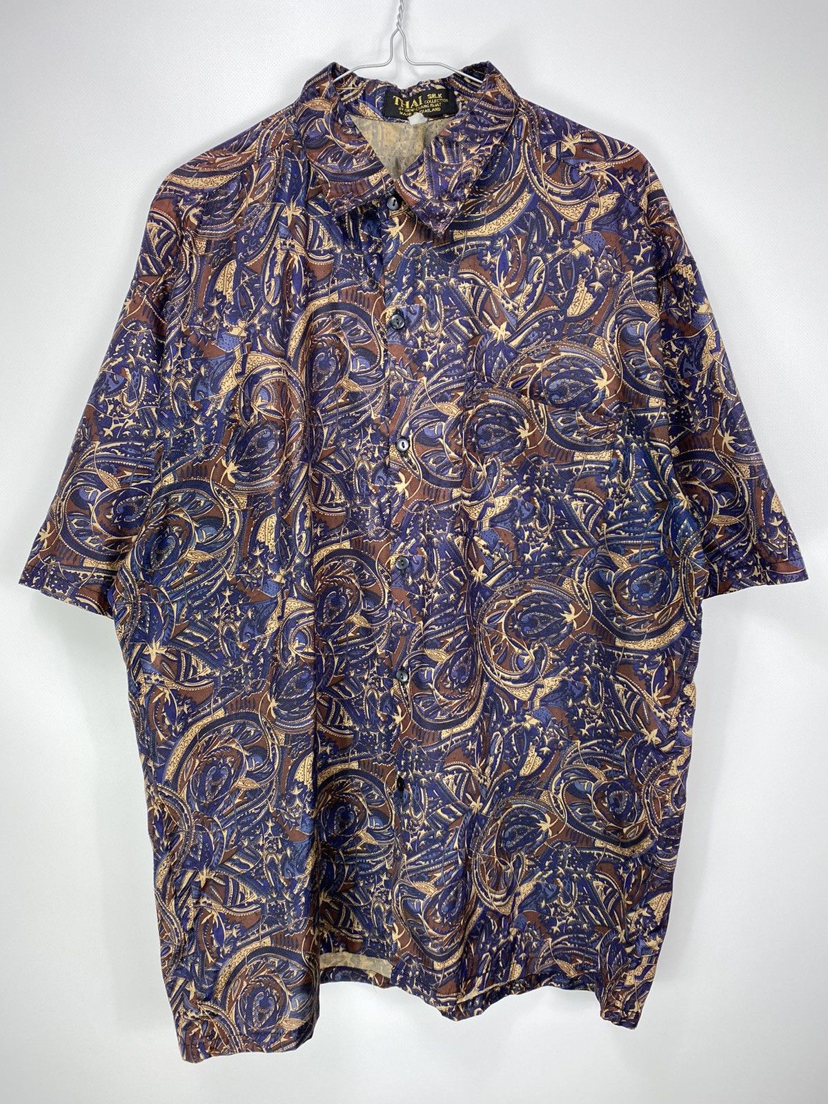 Vintage 🔥LASTDROP🔥 90s Deep Purple Abstract Hawaiian Party Shirt Size US XL / EU 56 / 4 - 2 Thumbnail