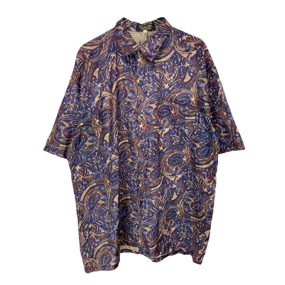 Vintage 🔥LASTDROP🔥 90s Deep Purple Abstract Hawaiian Party Shirt Size US XL / EU 56 / 4 - 1 Thumbnail