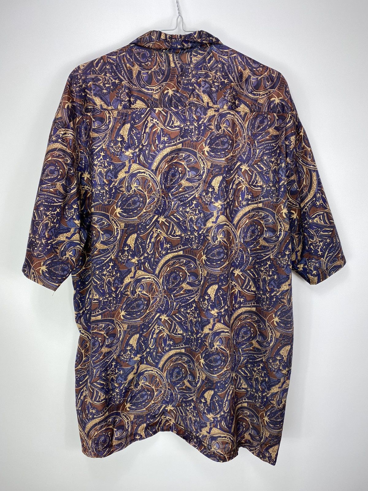 Vintage 🔥LASTDROP🔥 90s Deep Purple Abstract Hawaiian Party Shirt Size US XL / EU 56 / 4 - 5 Thumbnail