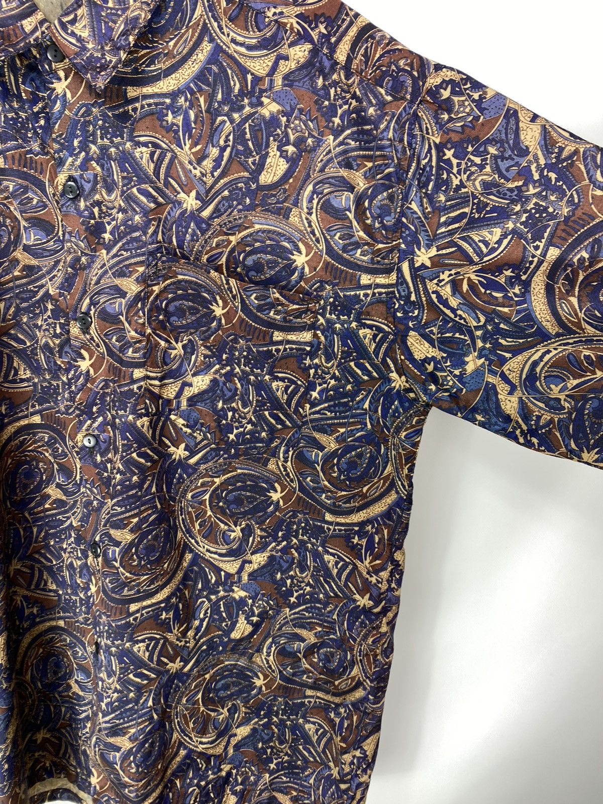 Vintage 🔥LASTDROP🔥 90s Deep Purple Abstract Hawaiian Party Shirt Size US XL / EU 56 / 4 - 3 Thumbnail