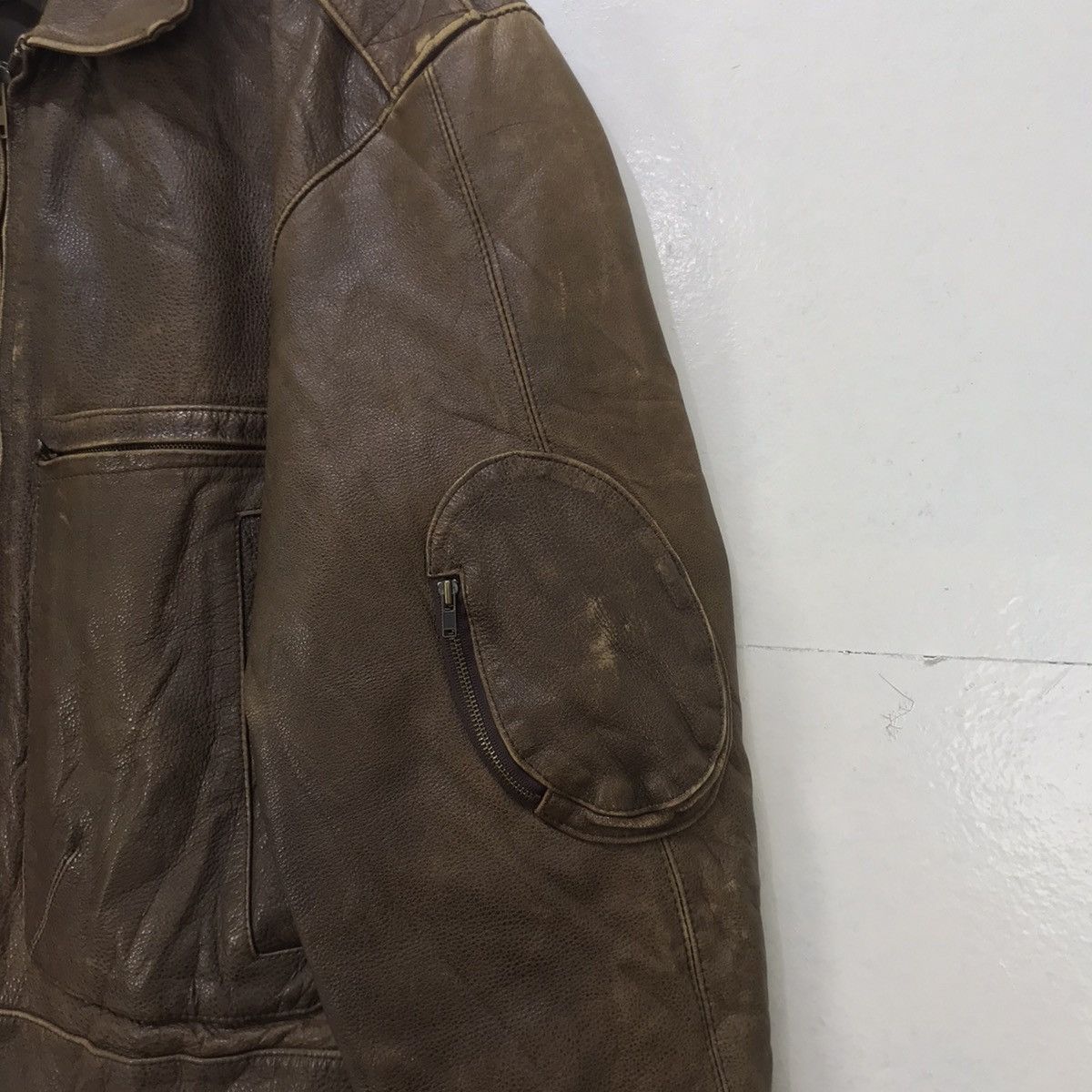 Genuine Leather Vintage 80s Beaux Cow Antique Leather Jacket Size US S / EU 44-46 / 1 - 5 Thumbnail