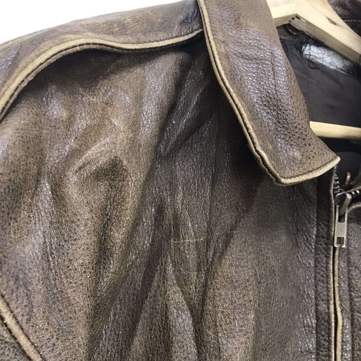 Genuine Leather Vintage 80s Beaux Cow Antique Leather Jacket Size US S / EU 44-46 / 1 - 8 Thumbnail