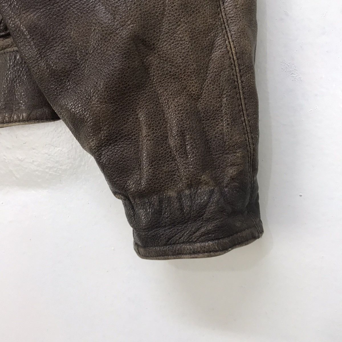 Genuine Leather Vintage 80s Beaux Cow Antique Leather Jacket Size US S / EU 44-46 / 1 - 6 Thumbnail