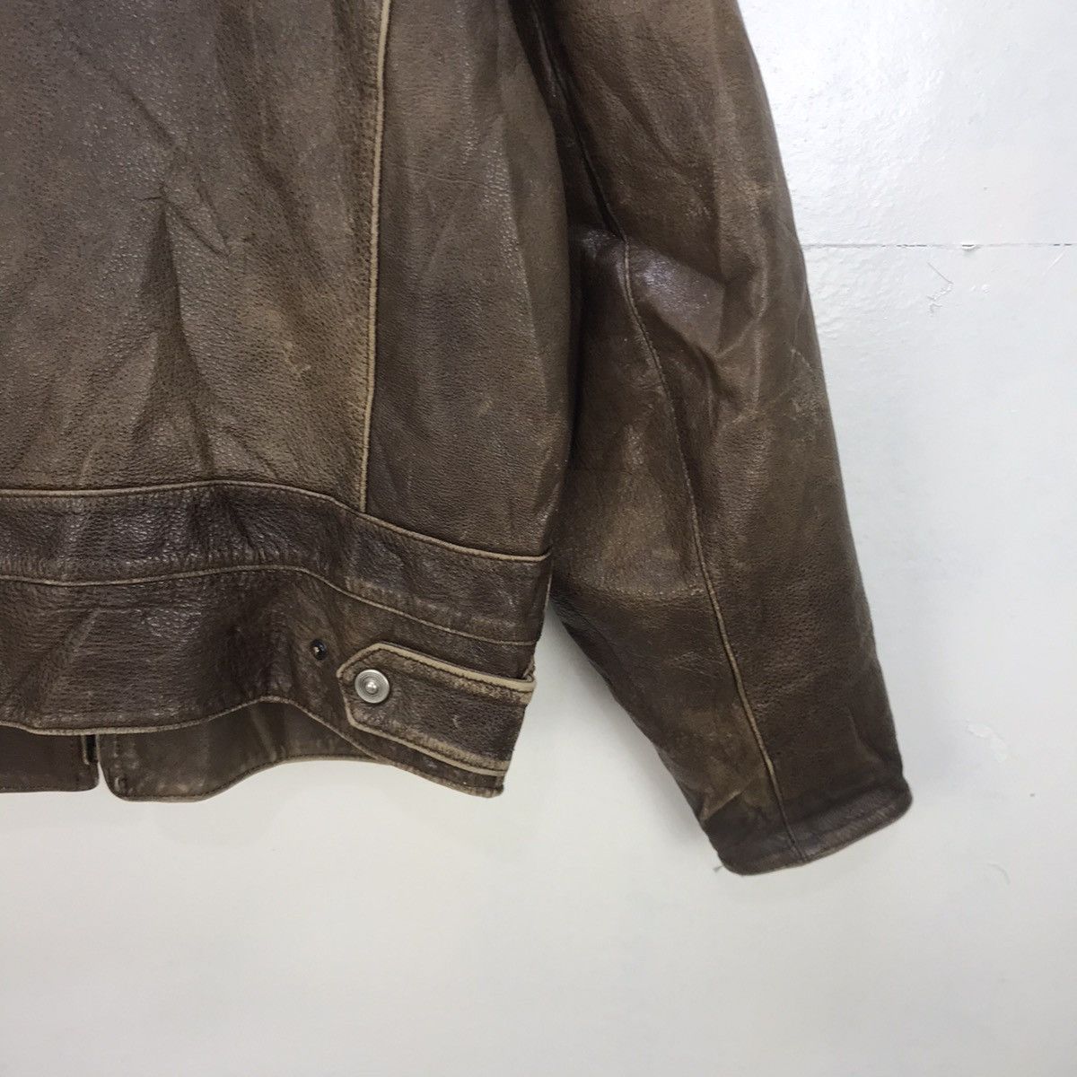 Genuine Leather Vintage 80s Beaux Cow Antique Leather Jacket Size US S / EU 44-46 / 1 - 14 Thumbnail