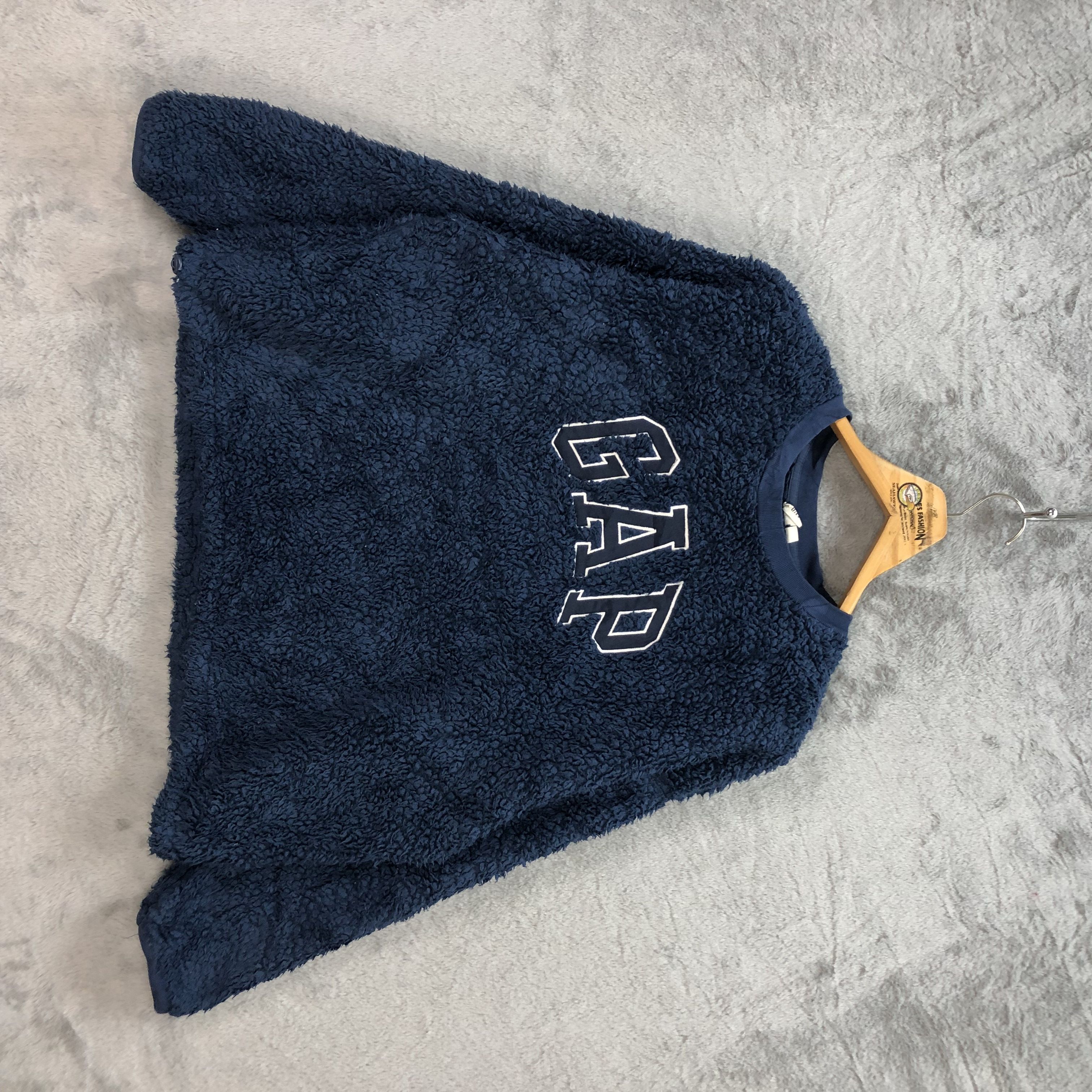 image of Gap Big Logo Deep Pile Blue Fleece 5829-209, Women's (Size Large)