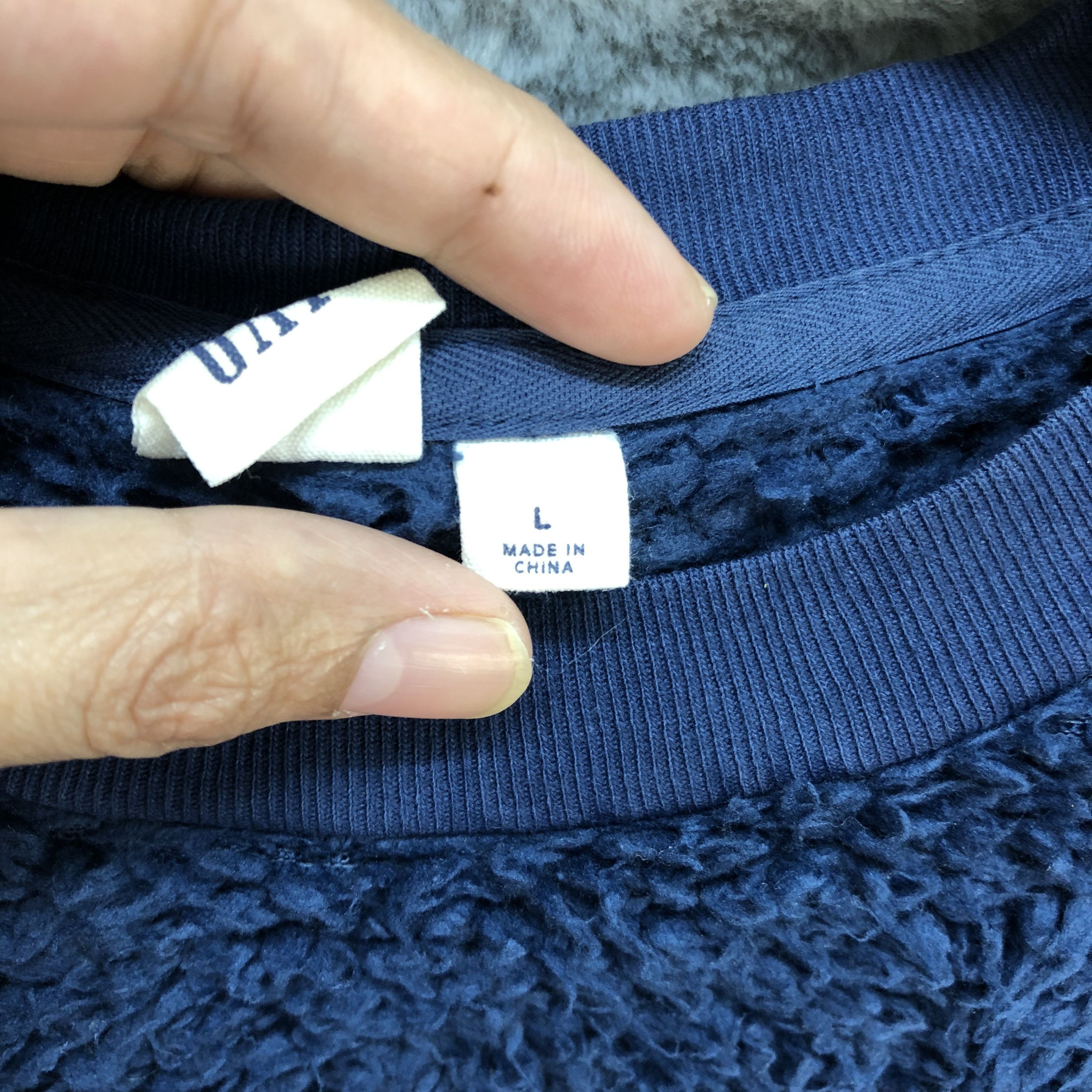 Gap Gap Big Logo Deep Pile Blue Fleece #5829-209 Size L / US 10 / IT 46 - 8 Thumbnail