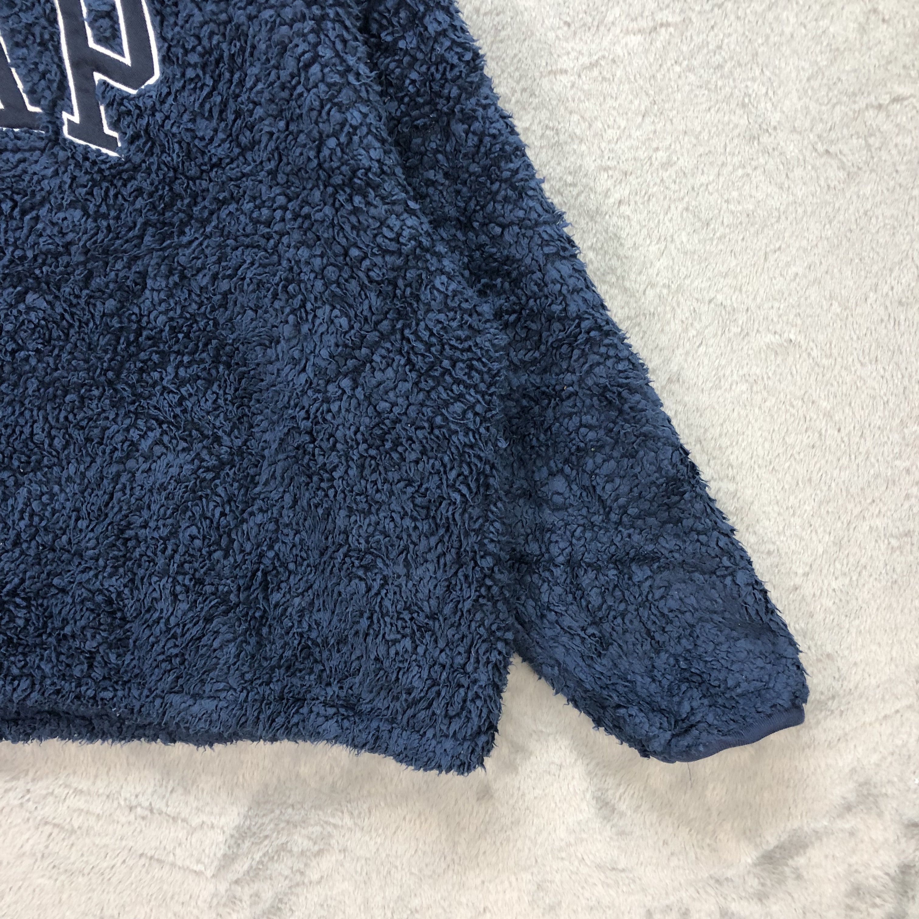 Gap Gap Big Logo Deep Pile Blue Fleece #5829-209 Size L / US 10 / IT 46 - 6 Thumbnail