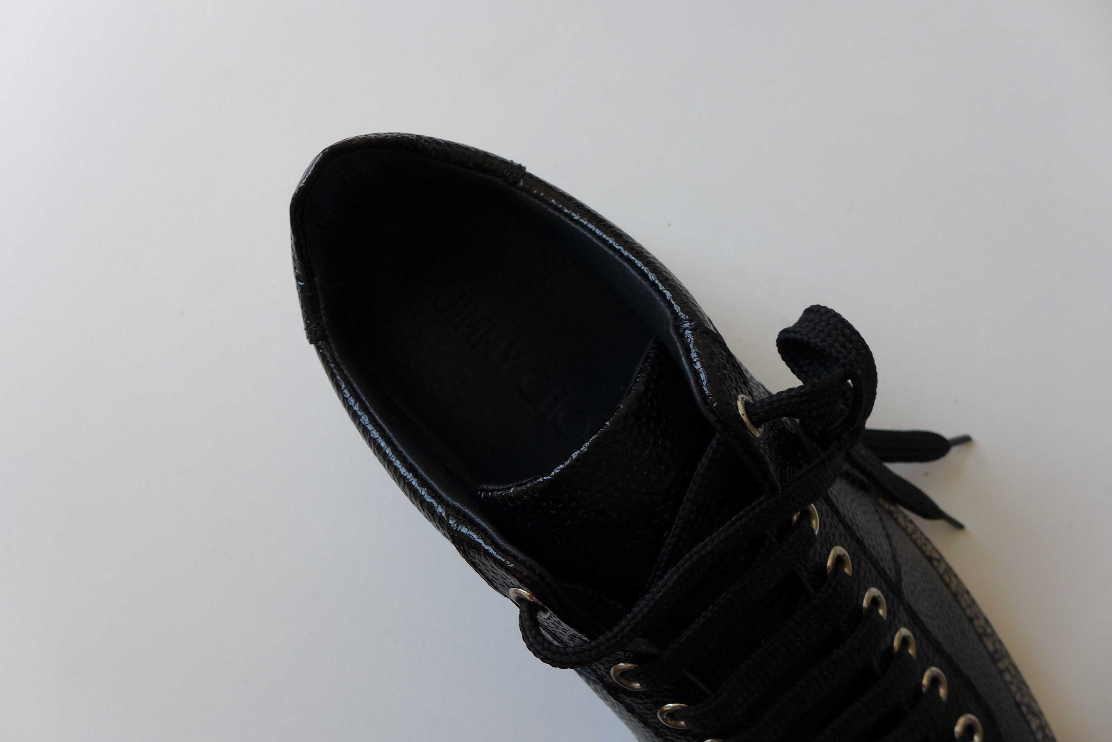 Jimmy Choo Jimmy Choo Portman Sneakers -- Black Calf Leather Size US 8 / EU 41 - 8 Thumbnail