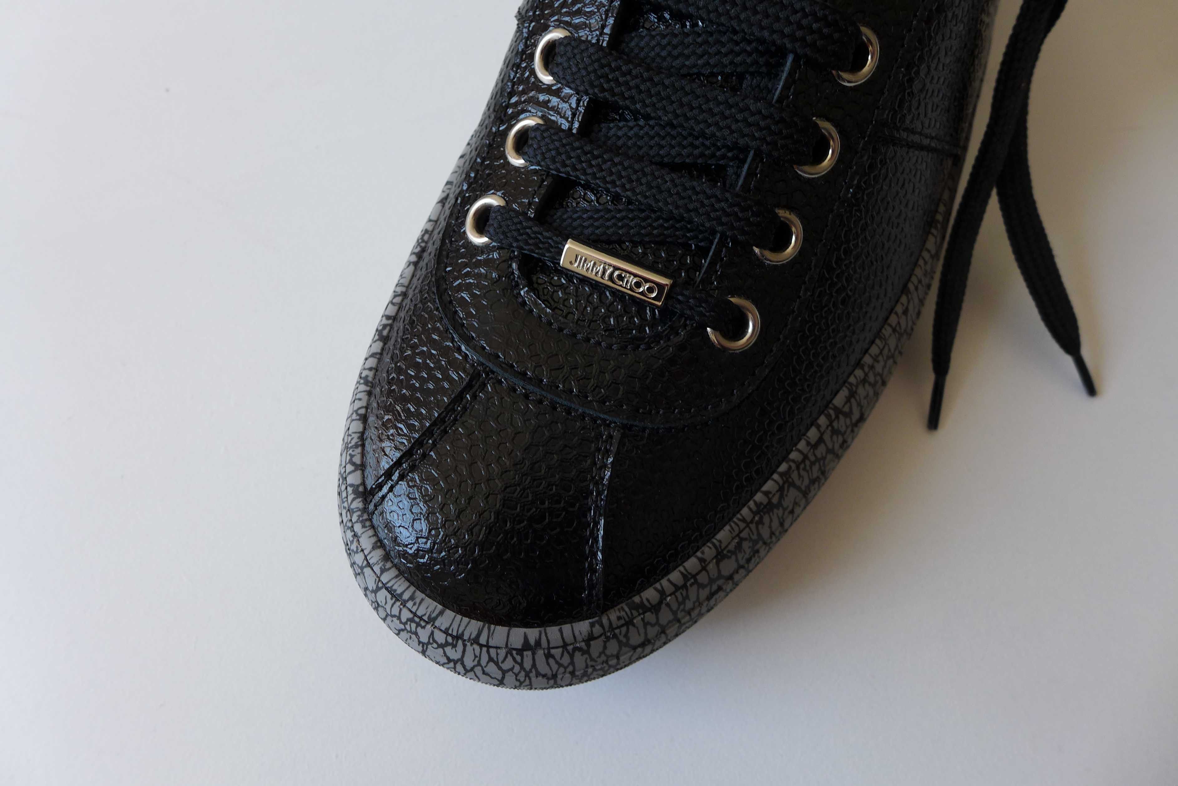 Jimmy Choo Jimmy Choo Portman Sneakers -- Black Calf Leather Size US 8 / EU 41 - 7 Thumbnail