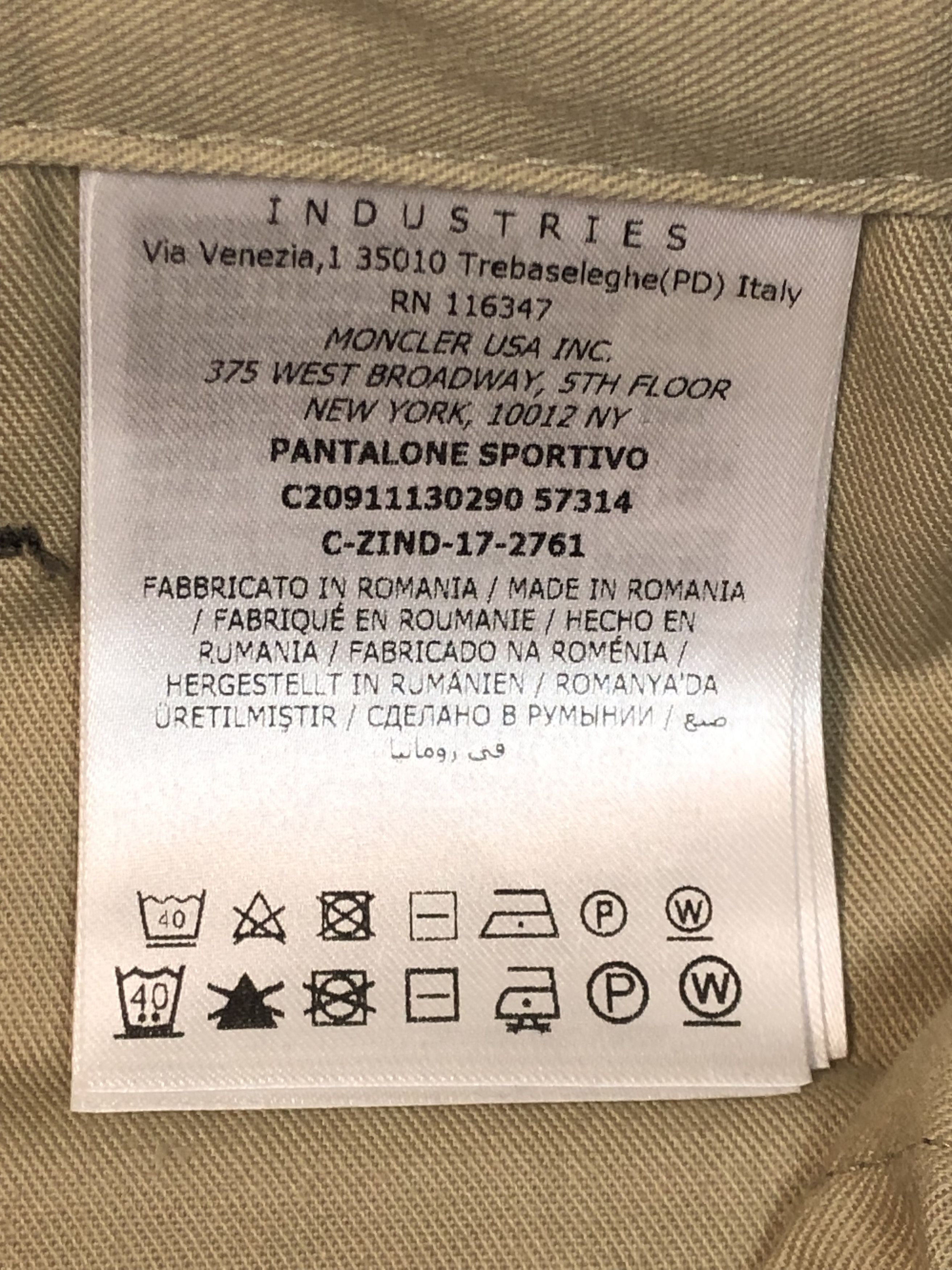 Moncler Moncler cargo cotton pants Pantalon Sportivo Size US 30 / EU 46 - 10 Thumbnail