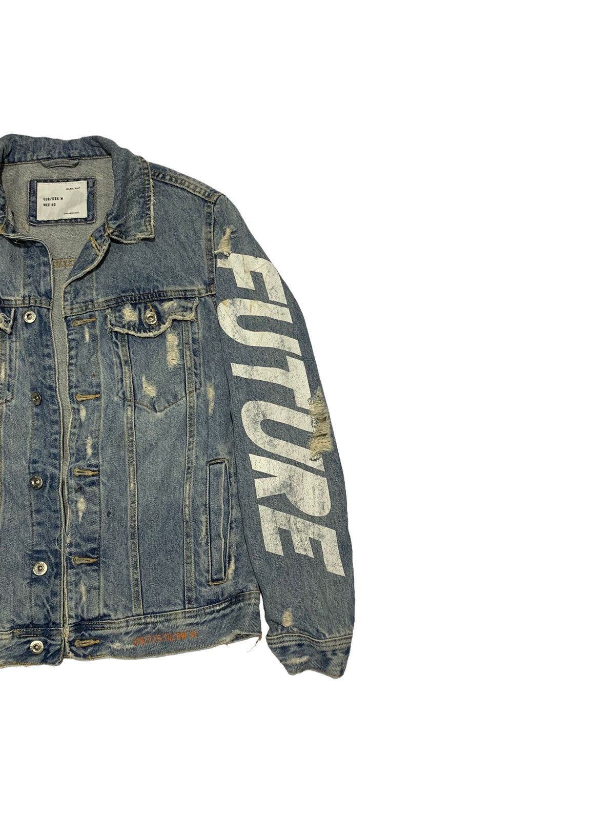 Zara 🔥ZARA MAN DISTRESSED DENIM TRUCKERS JACKETS Size US M / EU 48-50 / 2 - 3 Thumbnail