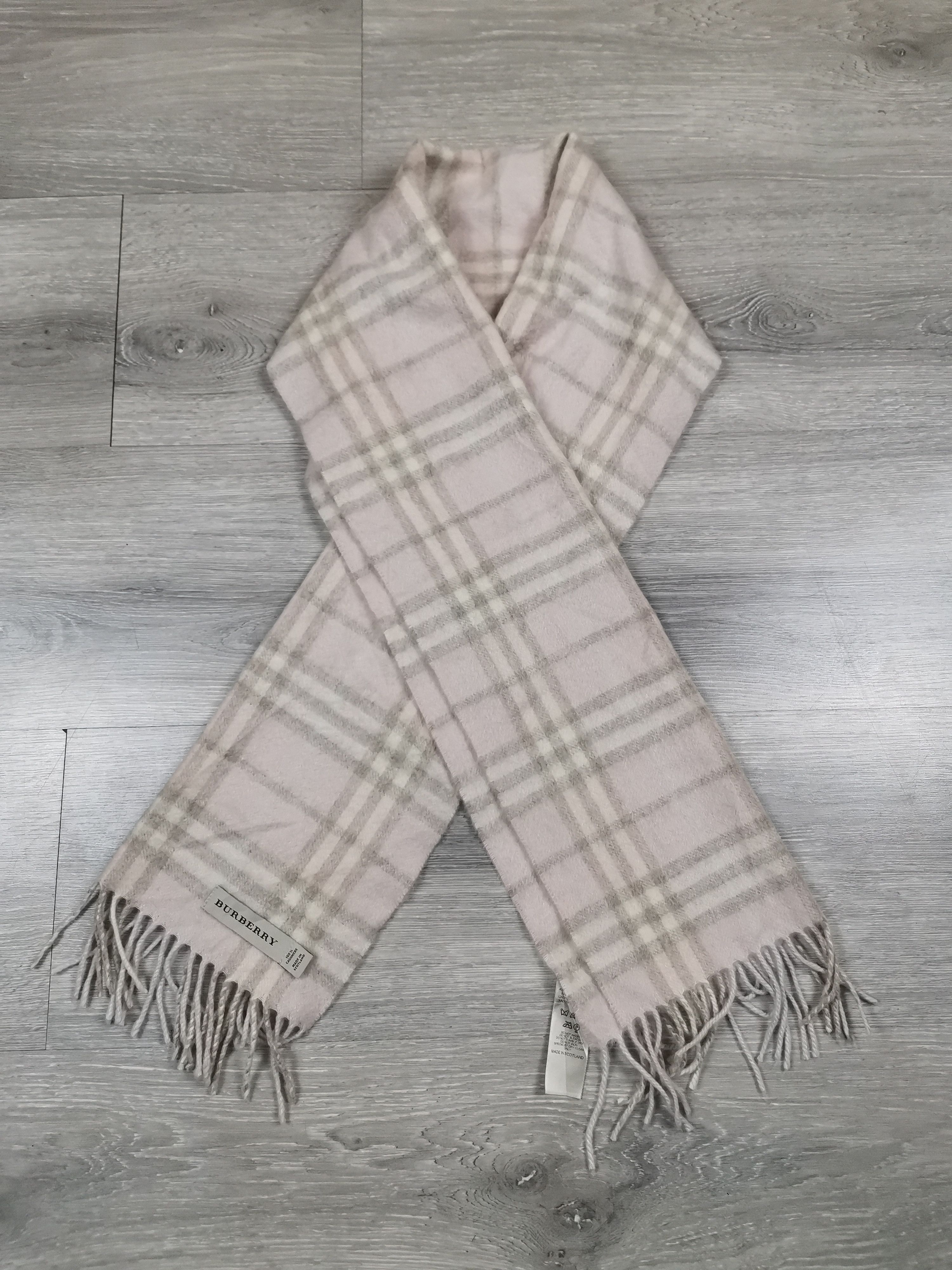 image of Vintage Luxury Burberrys Of London Novacheck Scarf/mufler in Soft Pink/Novacheck, Men's