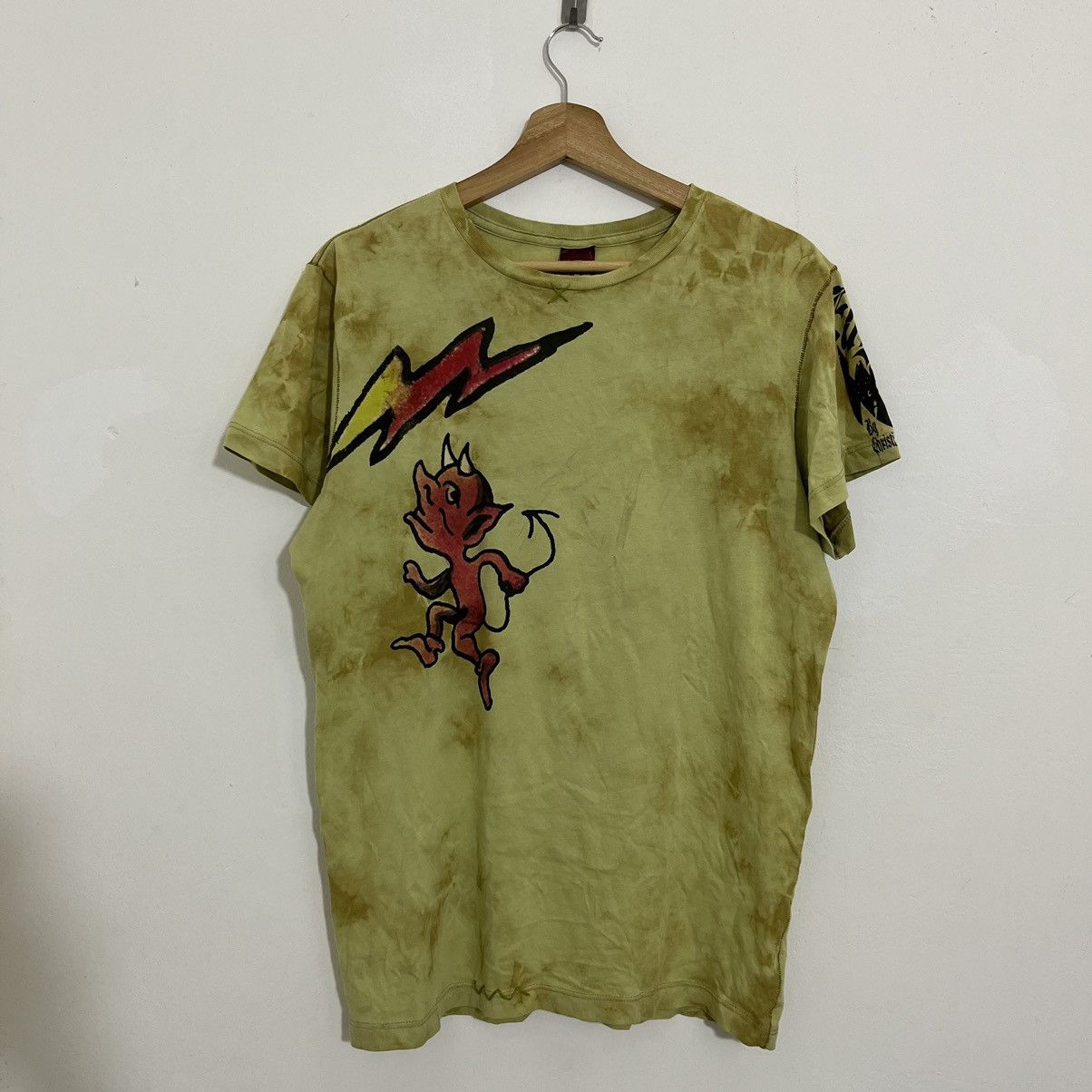 Christian Audigier Vintage Ed Hardy by Christian Audigier Satan tiedye Tshirt Size US L / EU 52-54 / 3 - 2 Thumbnail