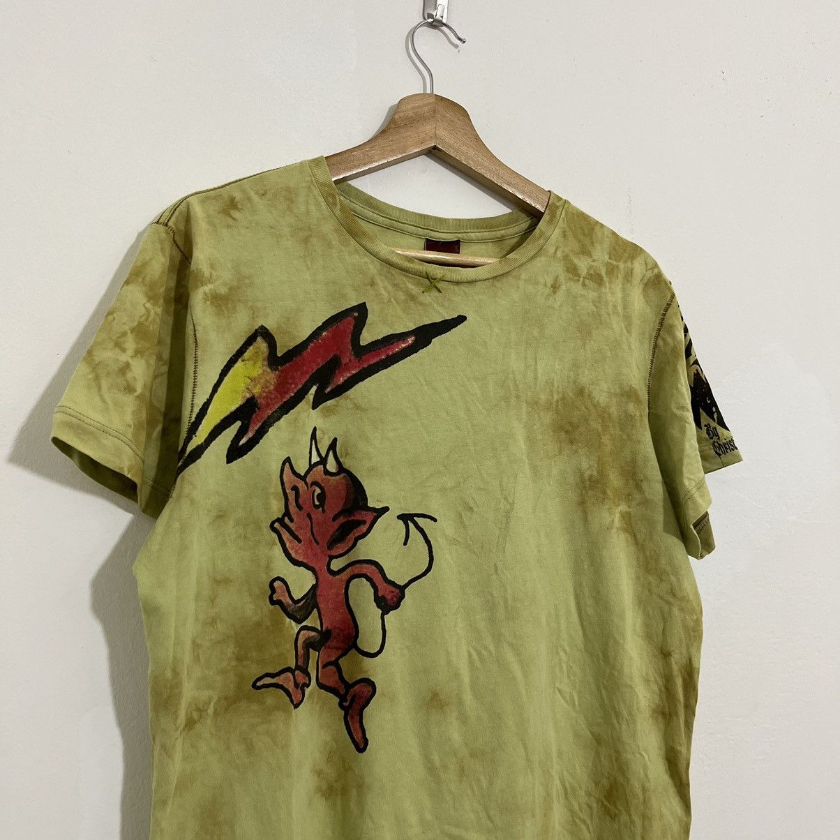 Christian Audigier Vintage Ed Hardy by Christian Audigier Satan tiedye Tshirt Size US L / EU 52-54 / 3 - 4 Thumbnail