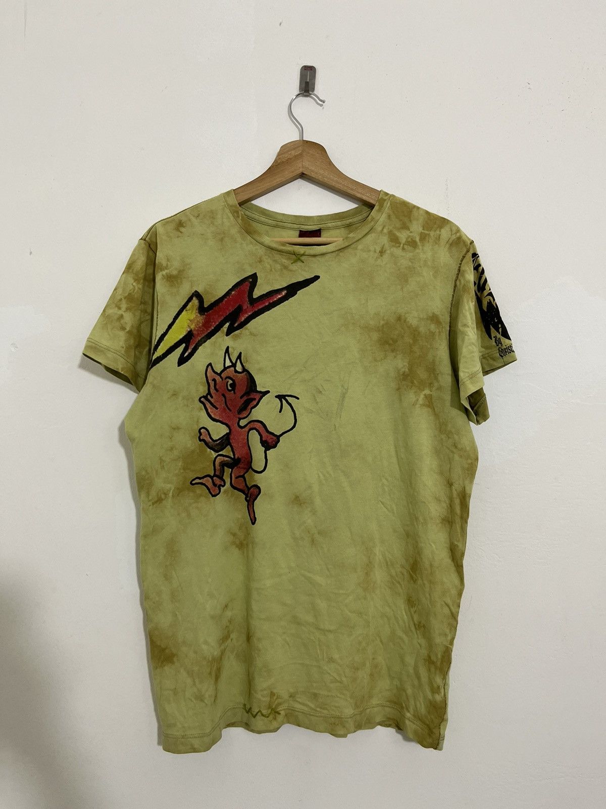 Christian Audigier Vintage Ed Hardy by Christian Audigier Satan tiedye Tshirt Size US L / EU 52-54 / 3 - 3 Thumbnail