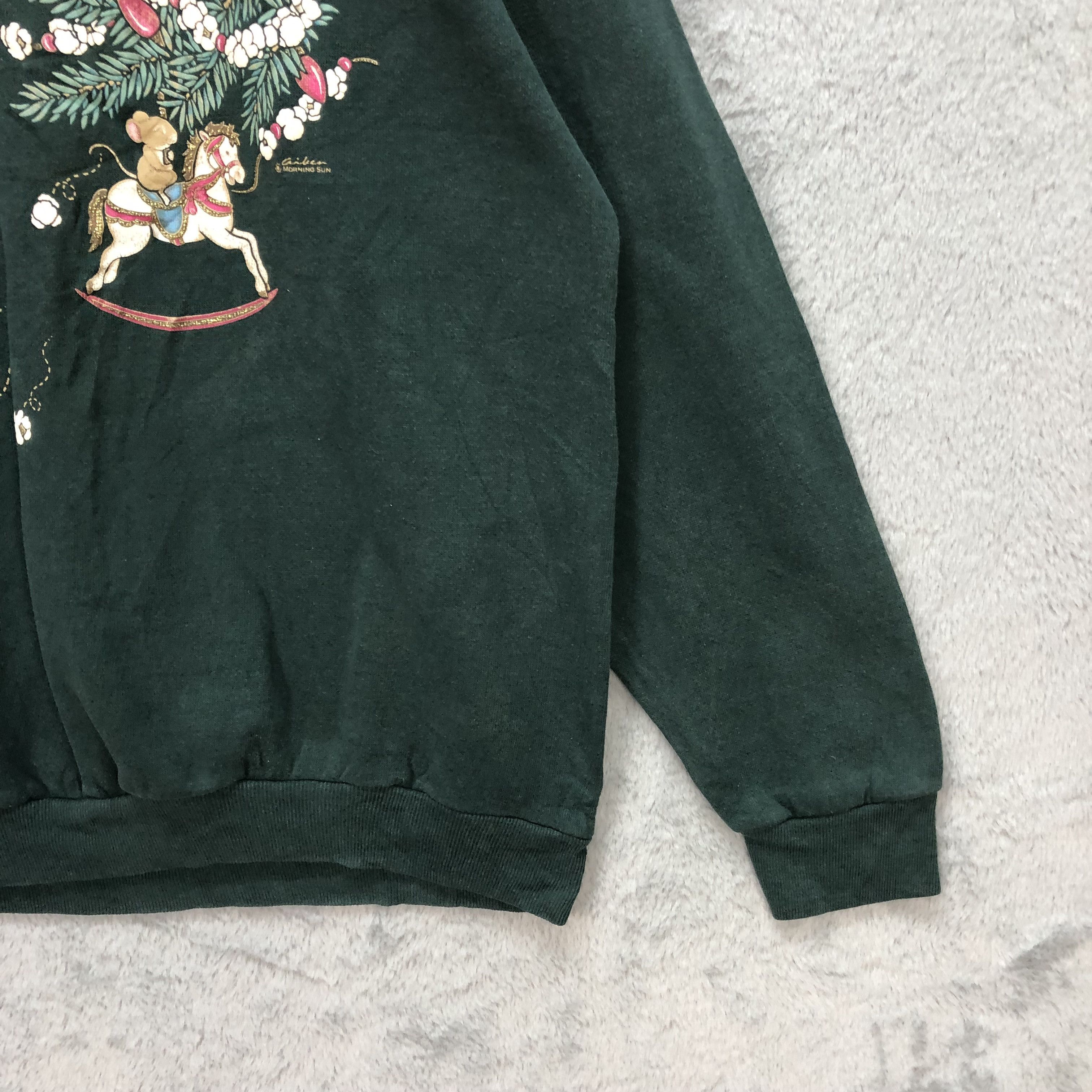 Japanese Brand Vintage Morning Sun Petite Green Sweatshirts #5831-209 Size US L / EU 52-54 / 3 - 7 Thumbnail