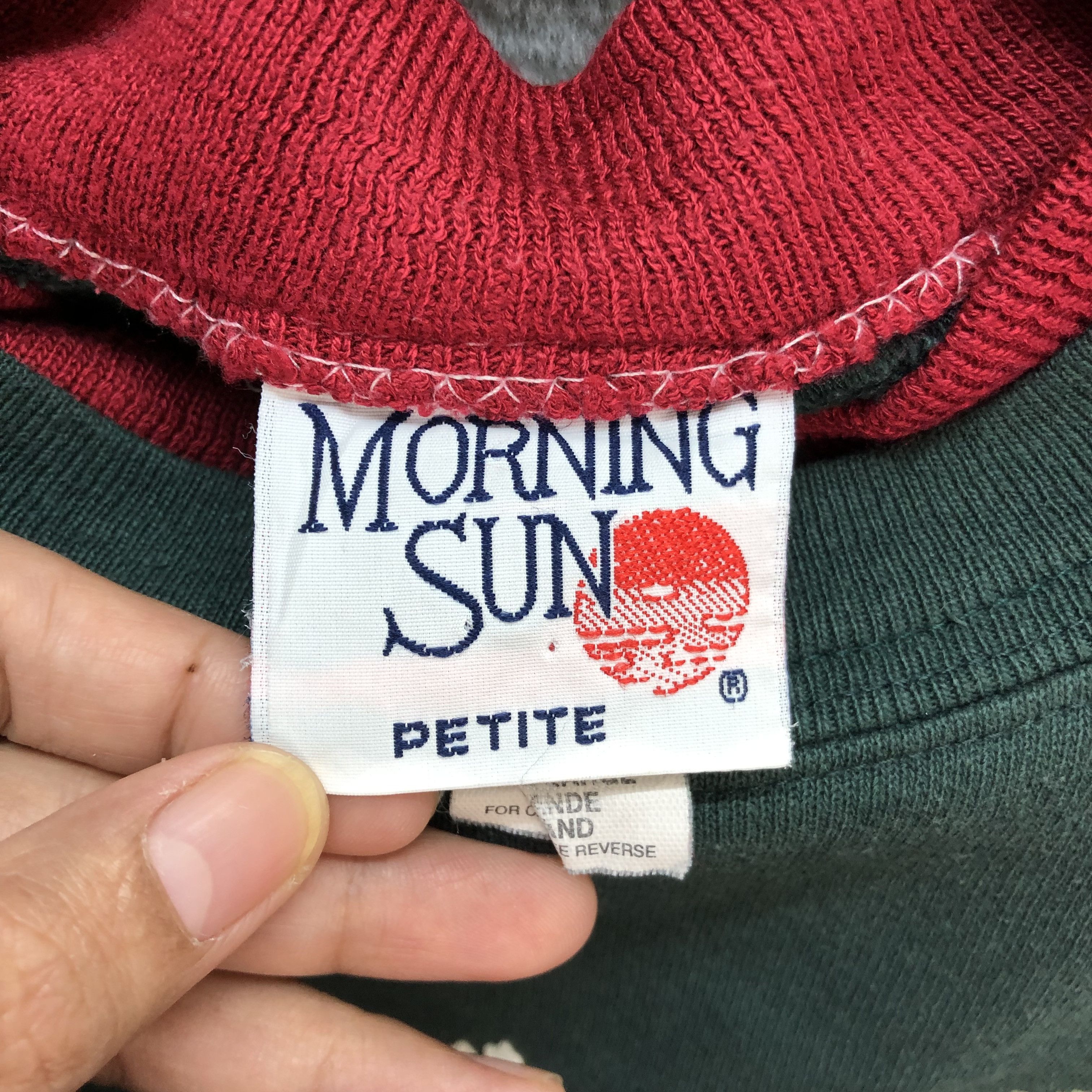 Japanese Brand Vintage Morning Sun Petite Green Sweatshirts #5831-209 Size US L / EU 52-54 / 3 - 8 Thumbnail