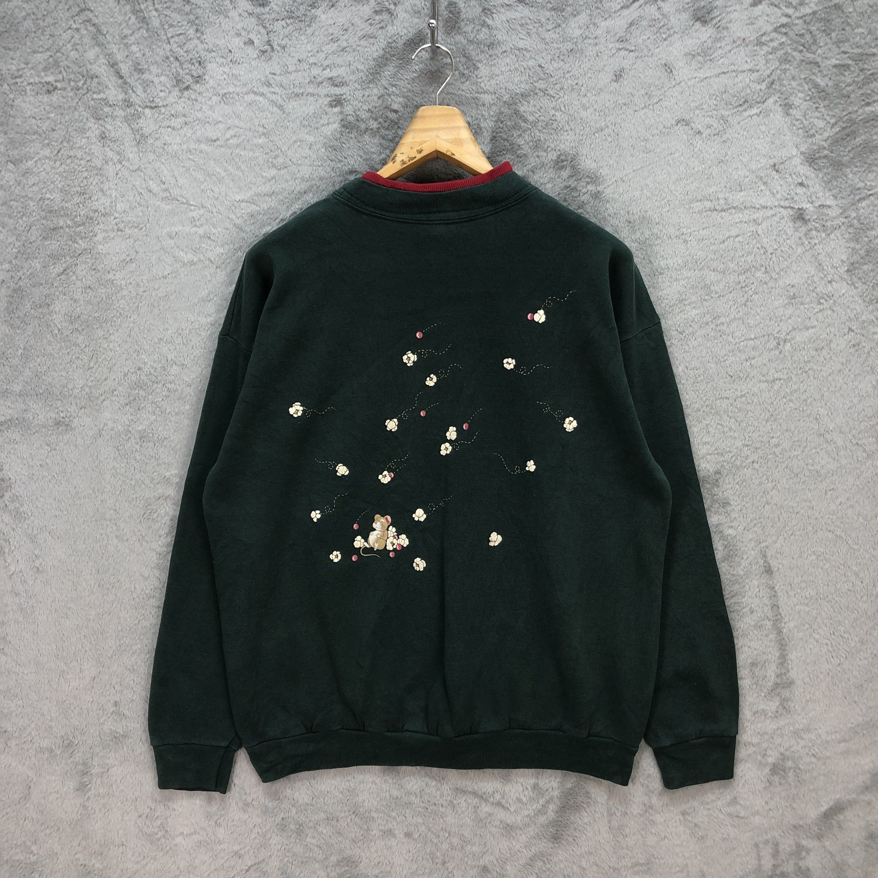 Japanese Brand Vintage Morning Sun Petite Green Sweatshirts #5831-209 Size US L / EU 52-54 / 3 - 11 Thumbnail