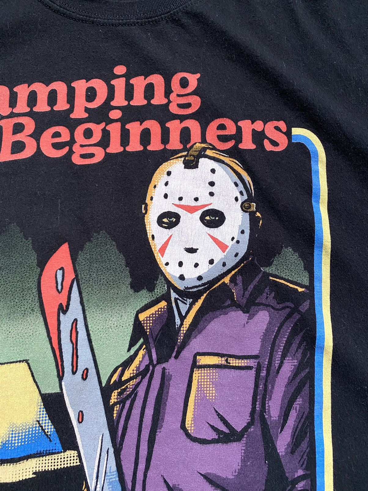 Expert Horror × Vintage Friday The 13th Camping For Beginners T Shirt Big Logo Movie Size US L / EU 52-54 / 3 - 4 Thumbnail