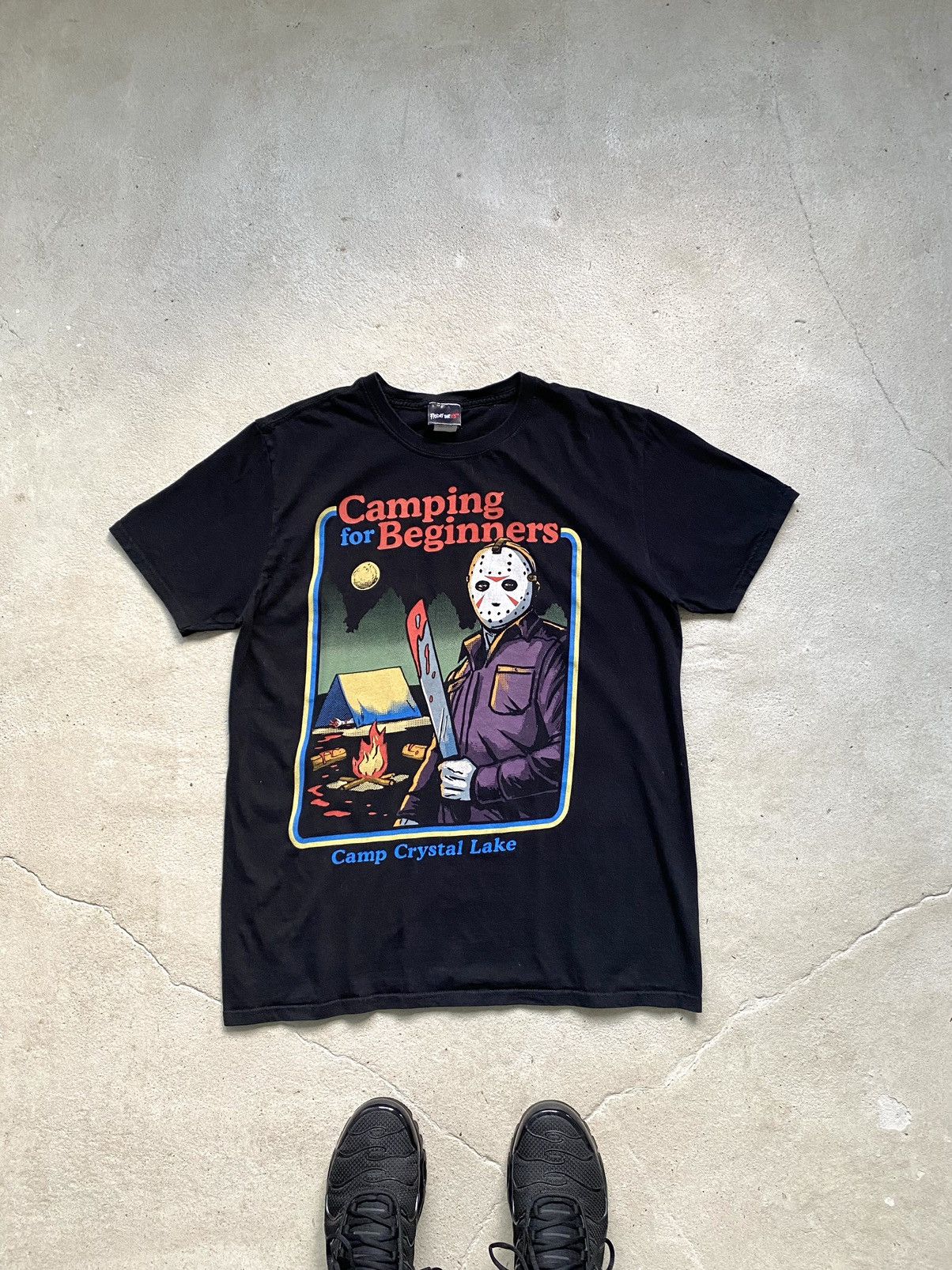 Expert Horror × Vintage Friday The 13th Camping For Beginners T Shirt Big Logo Movie Size US L / EU 52-54 / 3 - 1 Thumbnail