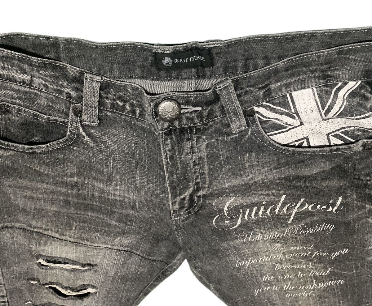 14th Addiction × Japanese Brand × Le Grande Bleu (L.G.B.) Rare Design Vintage Brand Root Three Distressed Jeans 2000s Size US 34 / EU 50 - 6 Thumbnail