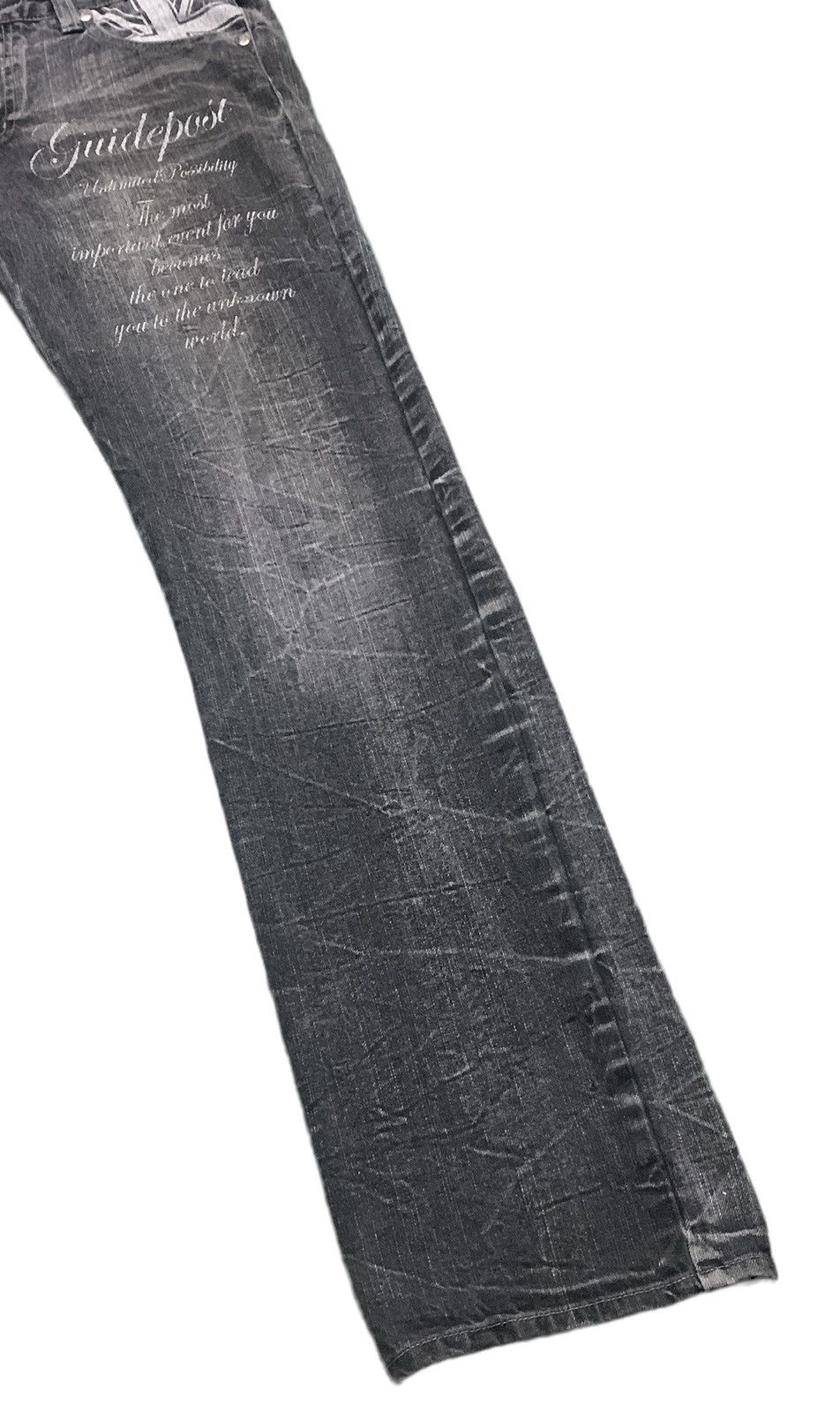 14th Addiction × Japanese Brand × Le Grande Bleu (L.G.B.) Rare Design Vintage Brand Root Three Distressed Jeans 2000s Size US 34 / EU 50 - 4 Thumbnail