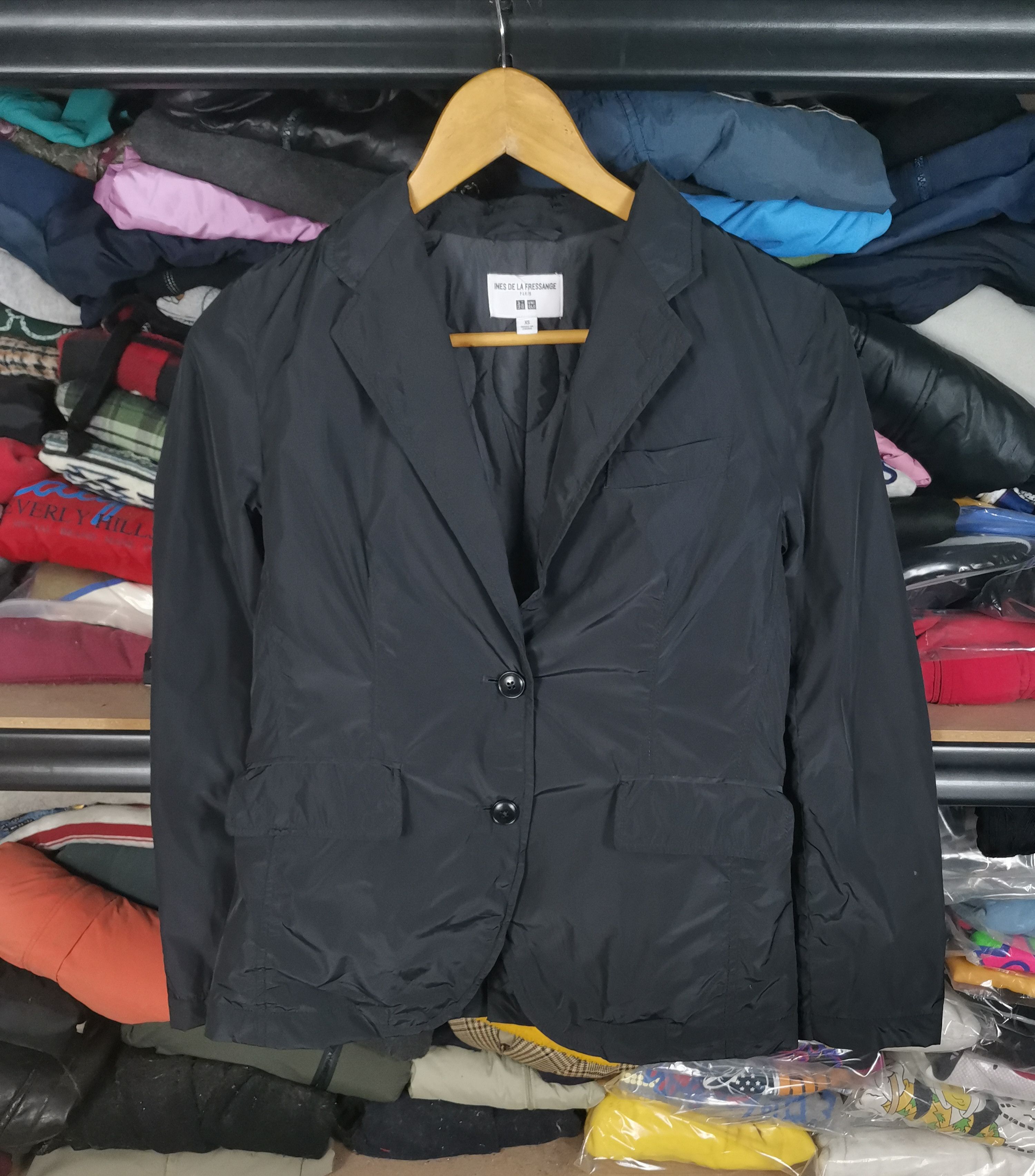 image of Archival Clothing x Uniqlo Ines De La Fressange Women Nylon Jacket in Black (Size XS)