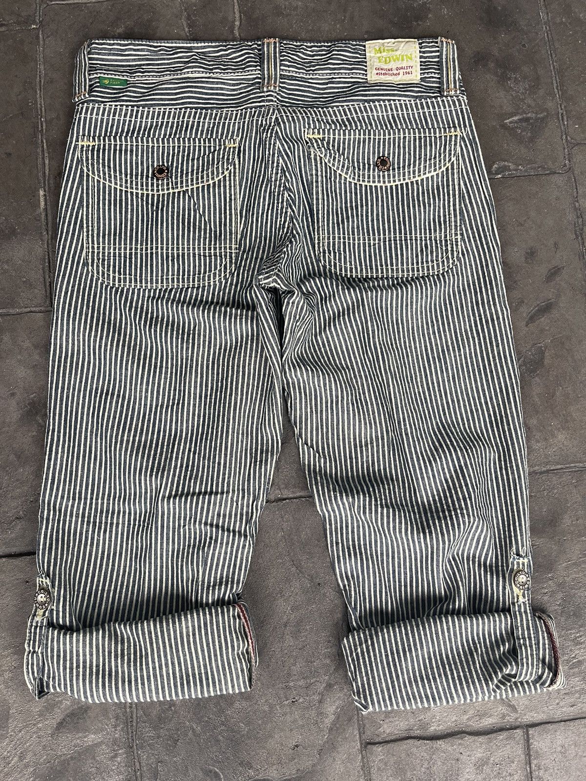 Edwin JAPAN MADE Miss Edwin Striped Banana Fiber Pant Size 32" / US 10 / IT 46 - 3 Thumbnail