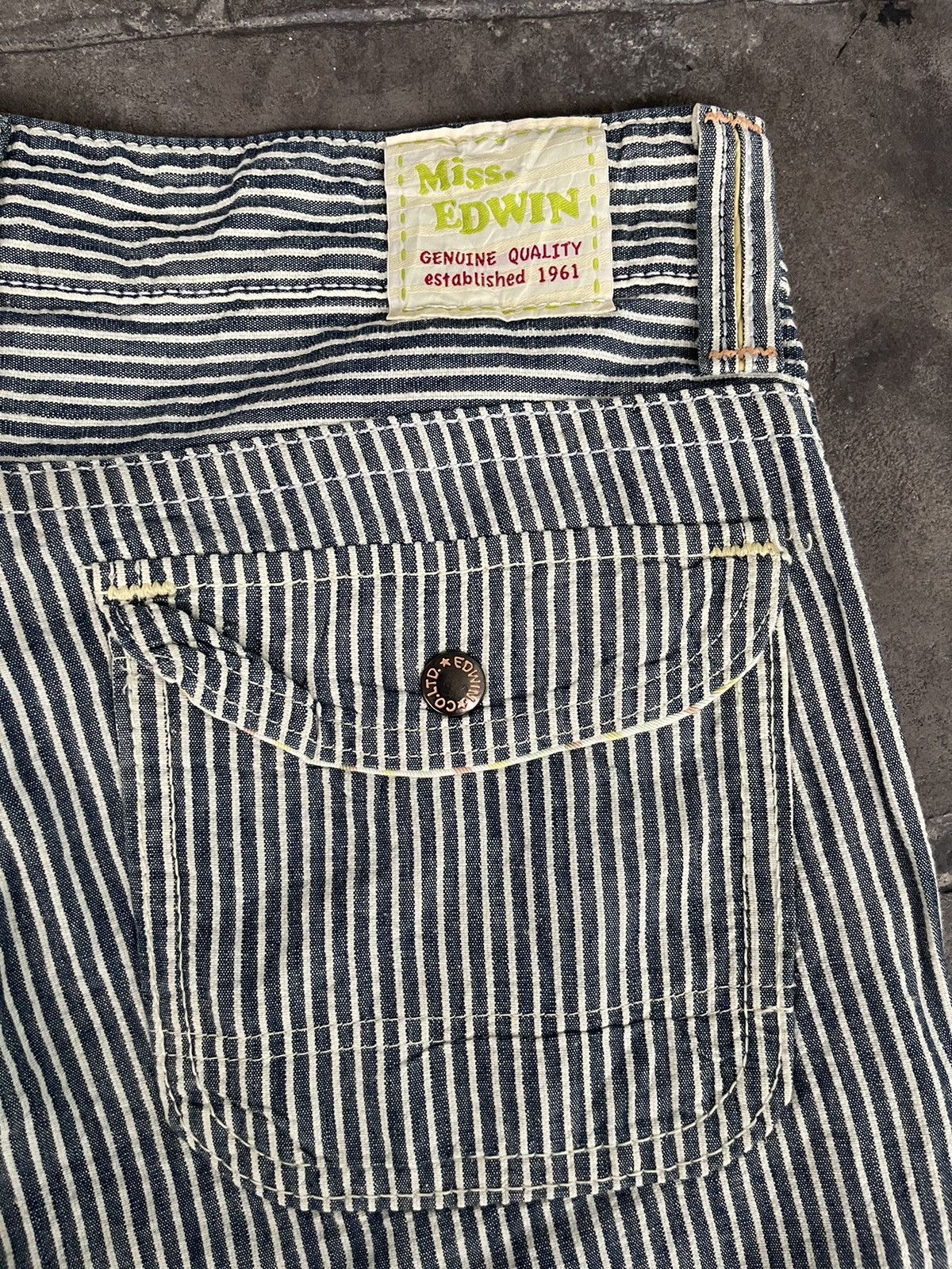 Edwin JAPAN MADE Miss Edwin Striped Banana Fiber Pant Size 32" / US 10 / IT 46 - 5 Thumbnail
