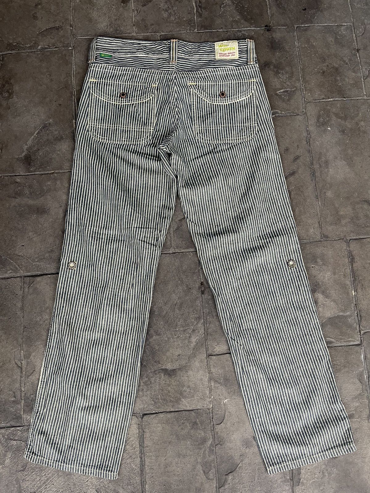 Edwin JAPAN MADE Miss Edwin Striped Banana Fiber Pant Size 32" / US 10 / IT 46 - 1 Thumbnail