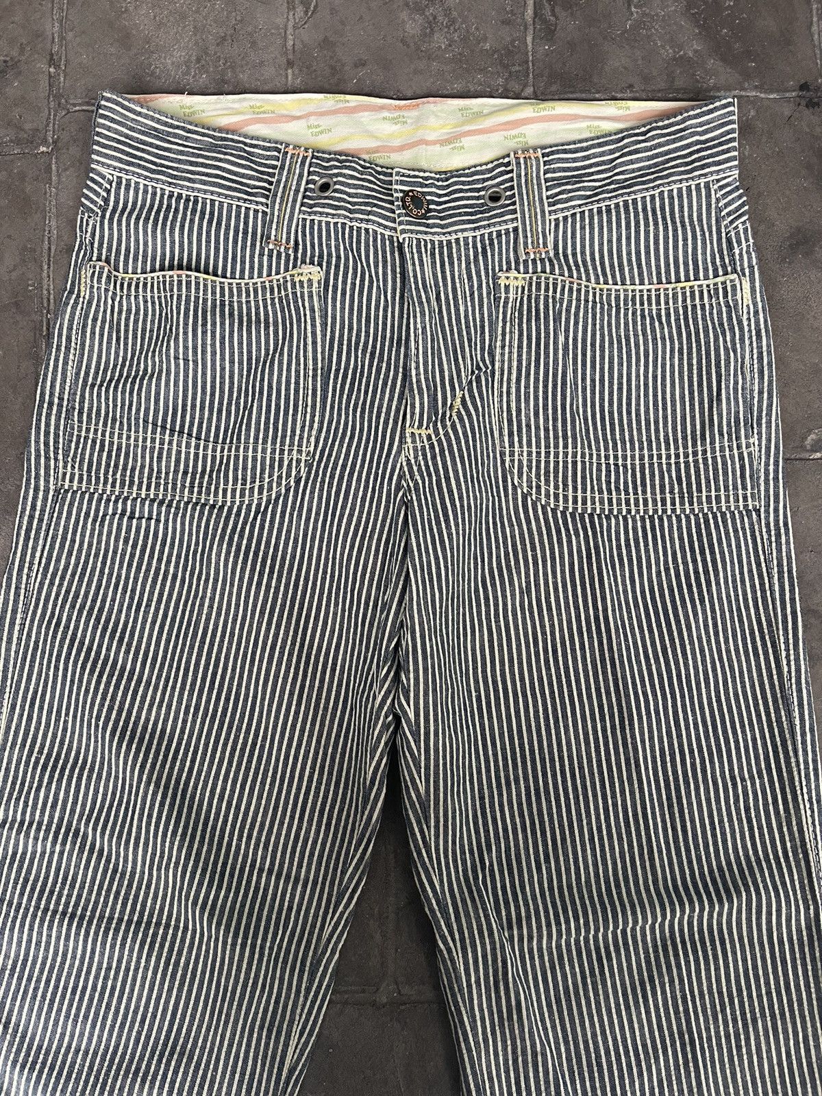 Edwin JAPAN MADE Miss Edwin Striped Banana Fiber Pant Size 32" / US 10 / IT 46 - 8 Thumbnail